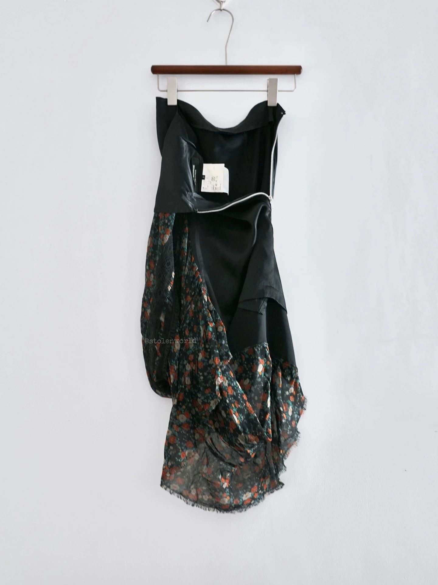 Junya Watanabe Junya Watanabe 07AW Silk Floral Irregular Skirt S Size 26" / US 2 / IT 38 - 2 Thumbnail