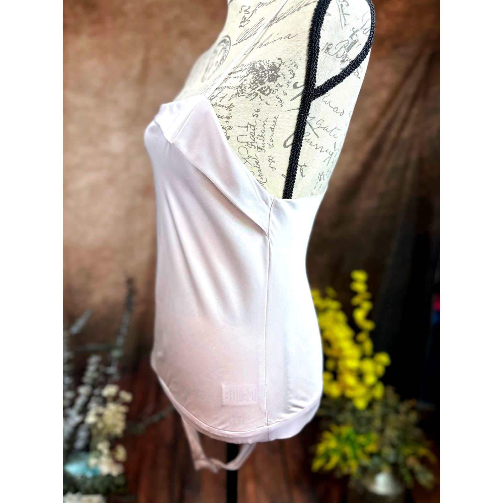 ASTR The Label Drape Front Satin V Back Astr The Label Bodysuit Champagne S Size S / US 4 / IT 40 - 10 Thumbnail