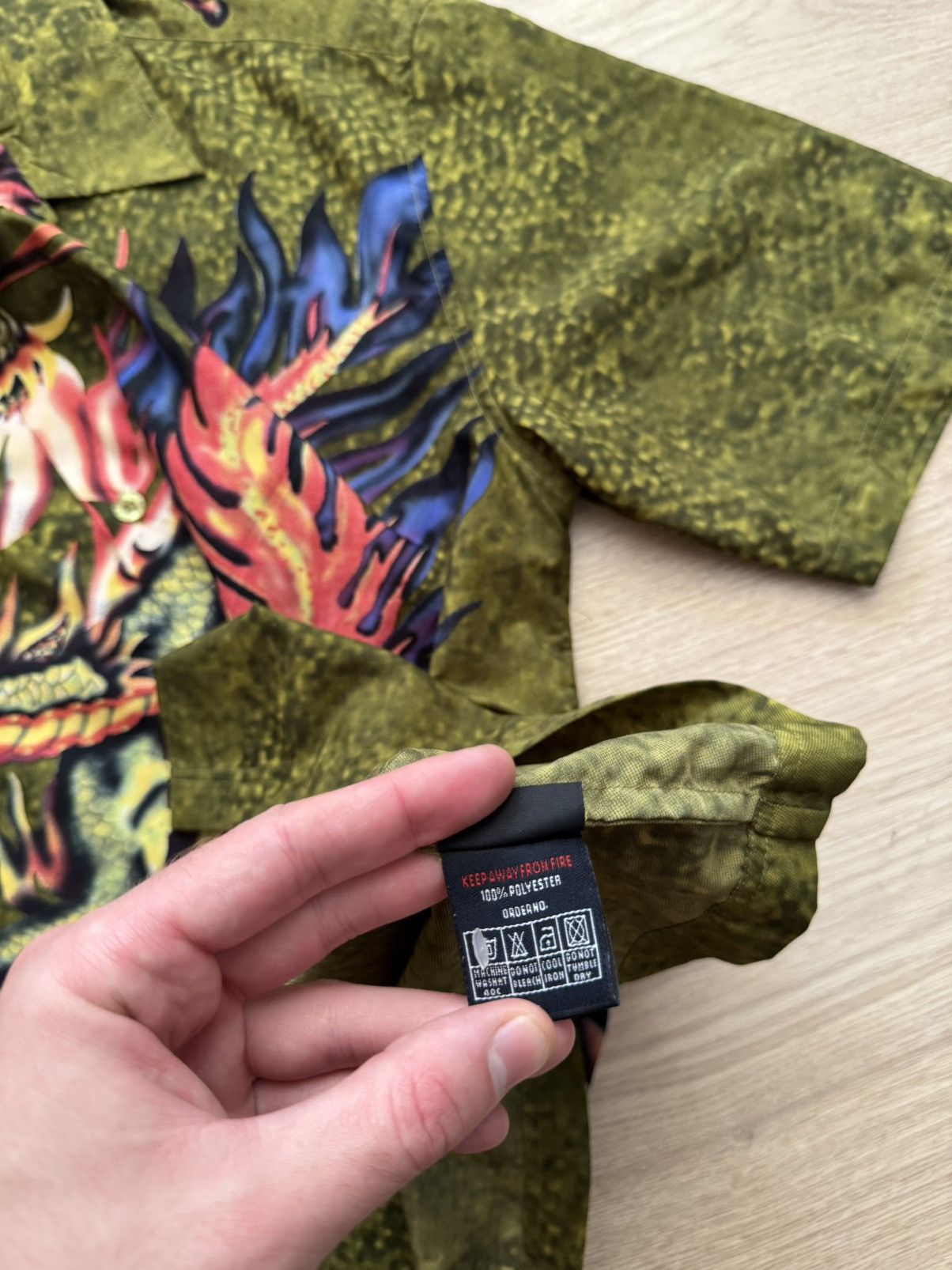 Japanese Brand Vintage 00’s Giorgio y2k Japanese Dragon Ahirt Size US L / EU 52-54 / 3 - 4 Thumbnail