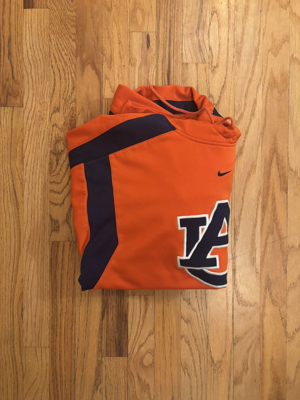 Nike Vintage 90s Nike center swoosh Auburn hoodie. Size US L / EU 52-54 / 3 - 8 Thumbnail