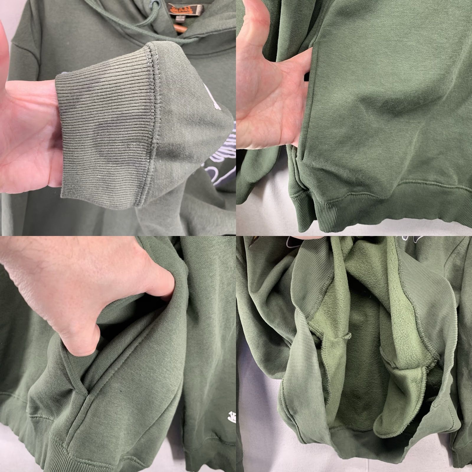 Von Dutch VON DUTCH Hoodies Pullover Green Graphic Print Oversized Long Sleeve Logo Pocket Eyeball Winged 90s Designer Retro Size US M / EU 48-50 / 2 - 9 Thumbnail