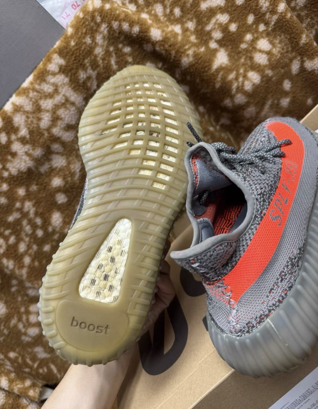 Adidas Adidas Yeezy 350 Grey Orange Reflective K37 Size US 10 / EU 43 - 5 Thumbnail