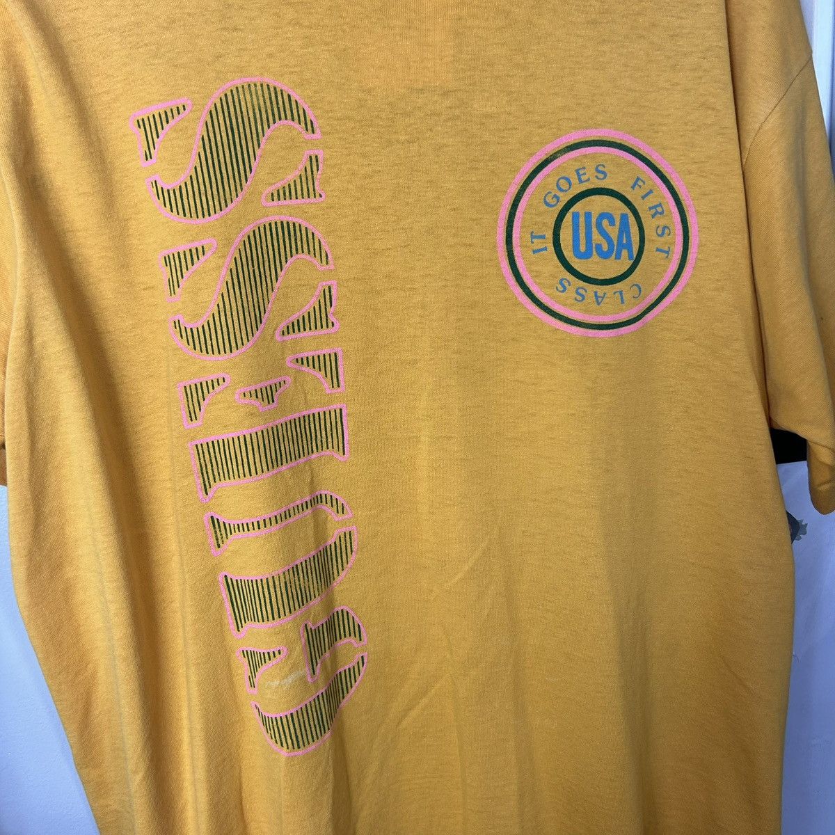 Vintage Vintage 1980s Guess Jeans Screen Stars T Shirt Single Stitch Size US XL / EU 56 / 4 - 3 Thumbnail