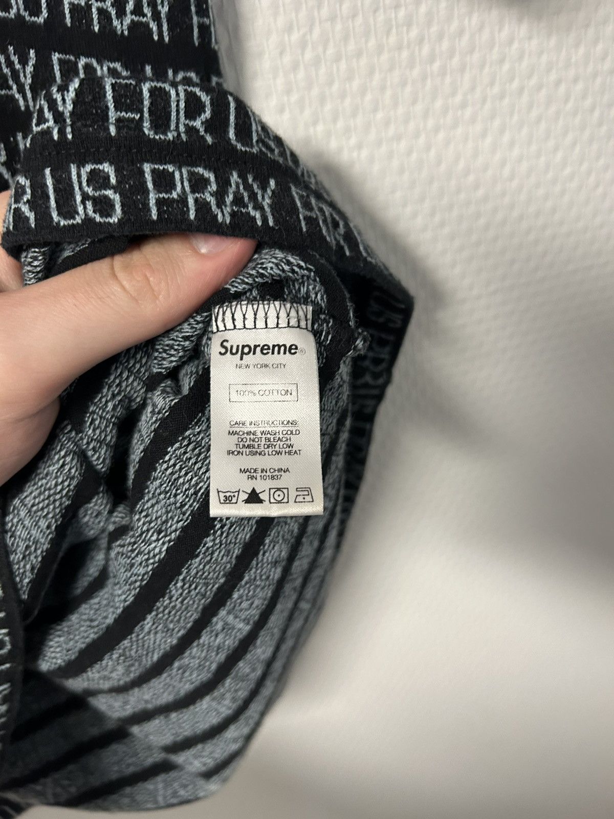 Supreme Supreme - SS18 Pray For Us Polo Schwarz🖤🤍 Size US M / EU 48-50 / 2 - 3 Thumbnail