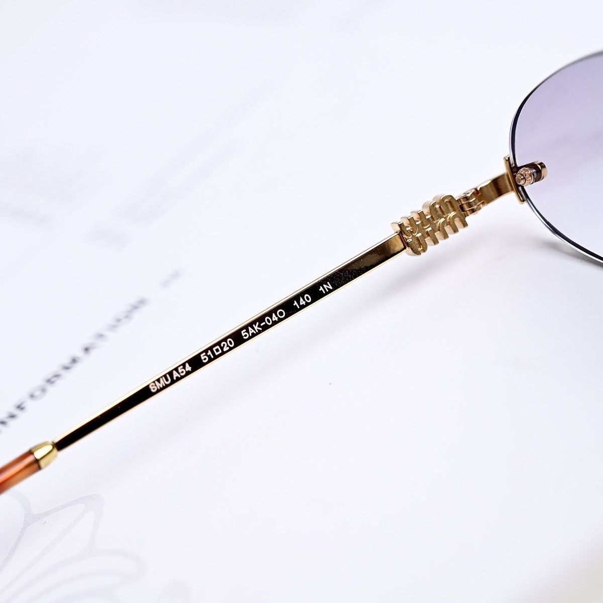 Miu Miu MIU MIU 0MU A54S 5AK04O SUNGLASSES Size ONE SIZE - 6 Thumbnail
