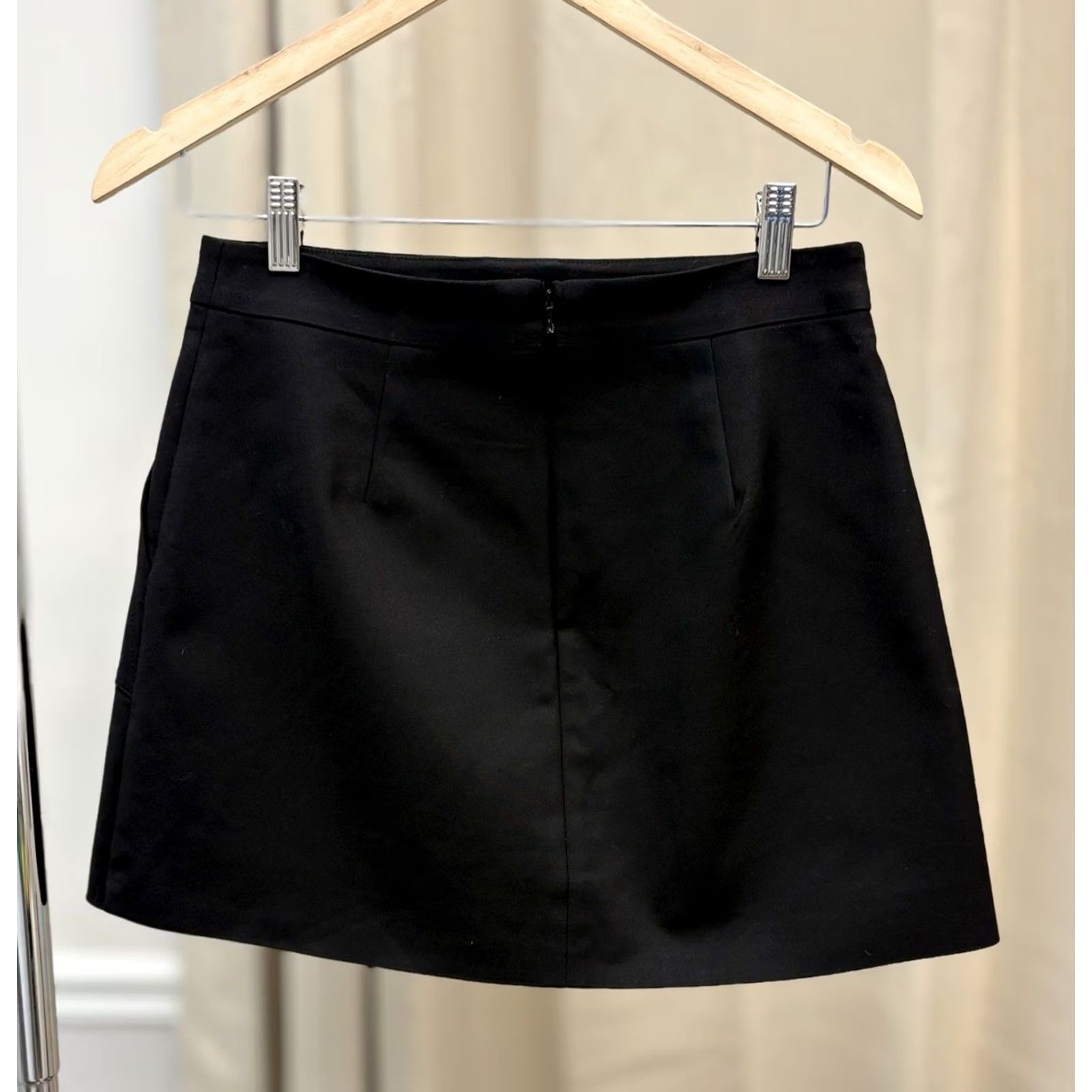 Ramy Brook Ramy Brook Women’s Behati Button-Front Black Mini Skirt Size 4 Size 27" / US 4 / IT 40 - 2 Thumbnail