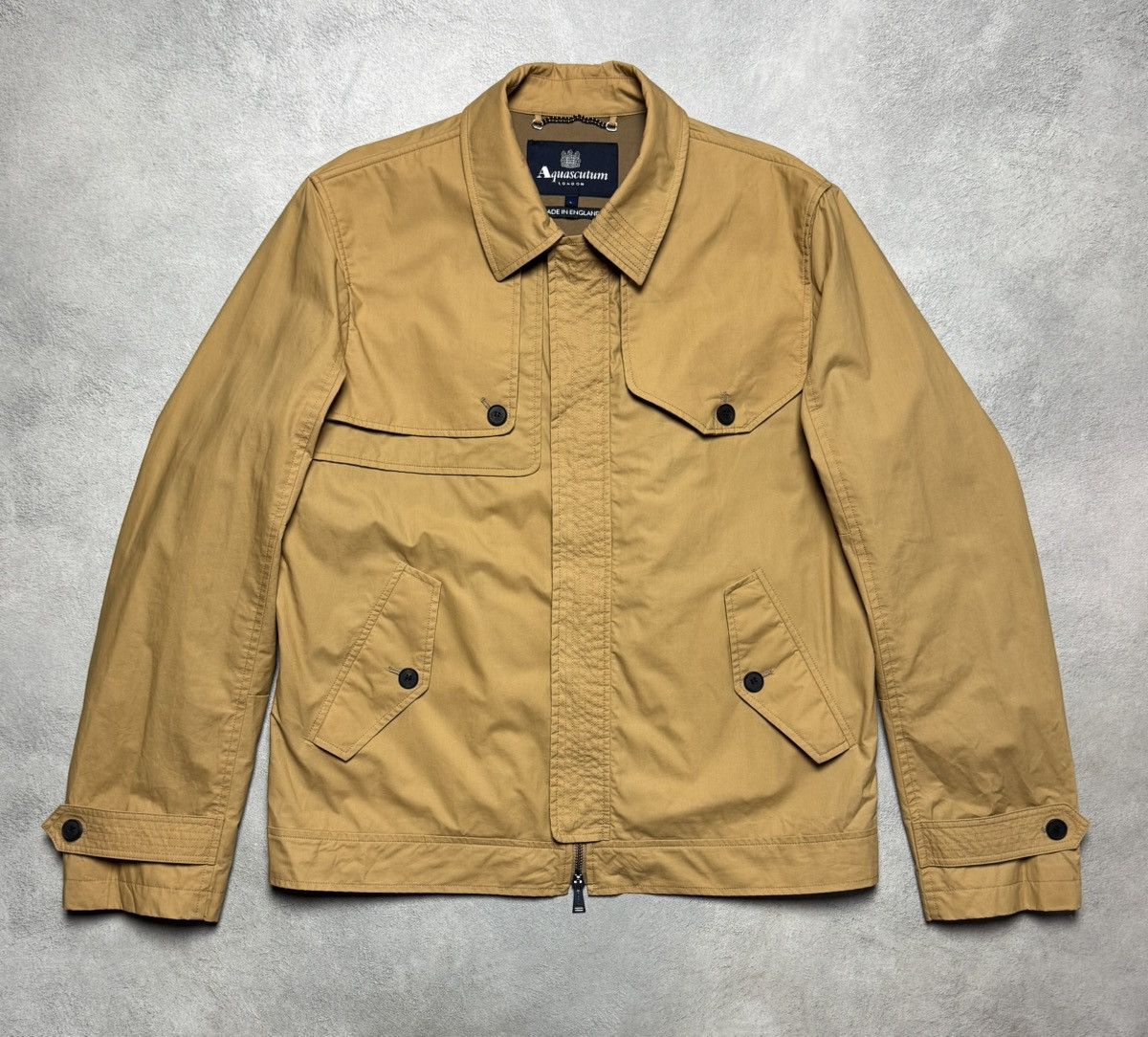 Aquascutum Aquascutum Camel Cotton Quilted Jacket Coat Lampo Size US L / EU 52-54 / 3 - 1 Thumbnail