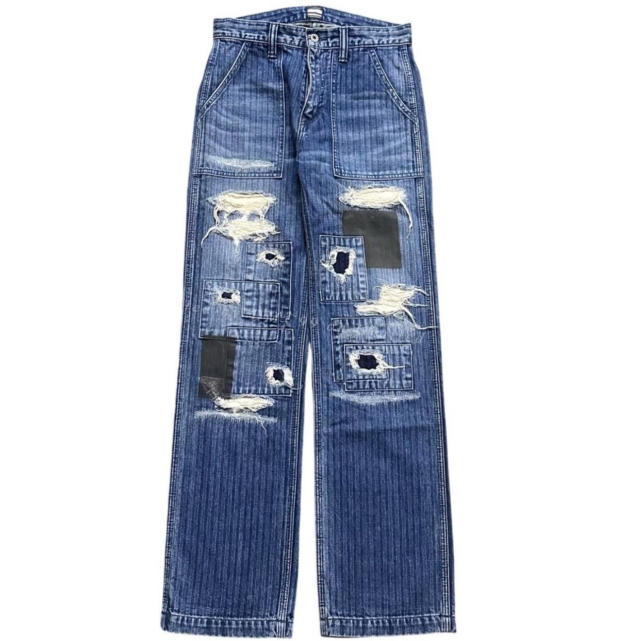 Vintage 2010s Momotaro HBT Fatigue Patchwork Pants Size US 30 / EU 46 - 1 Thumbnail