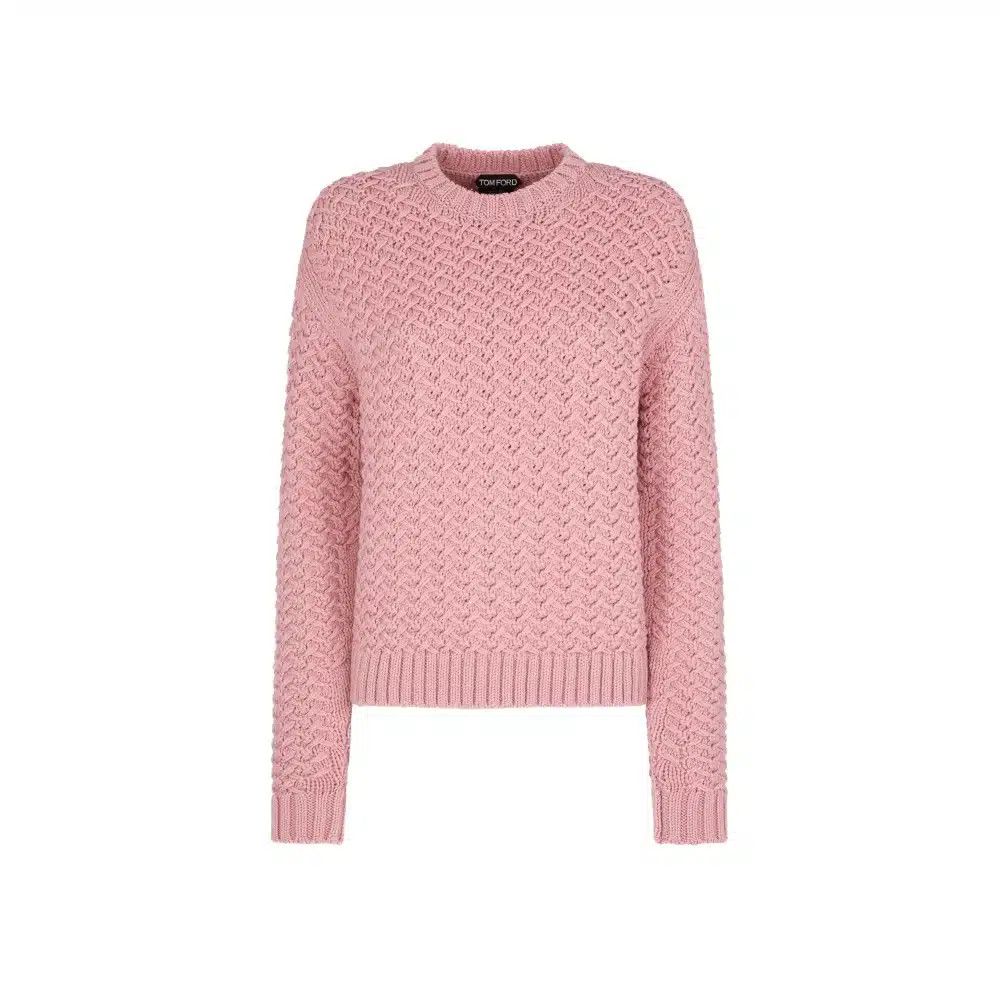 Tom Ford o1loc1c0225 MAK1255 Wool Round Neck Sweater in Pink Size XS / US 0-2 / IT 36-38 - 1 Preview