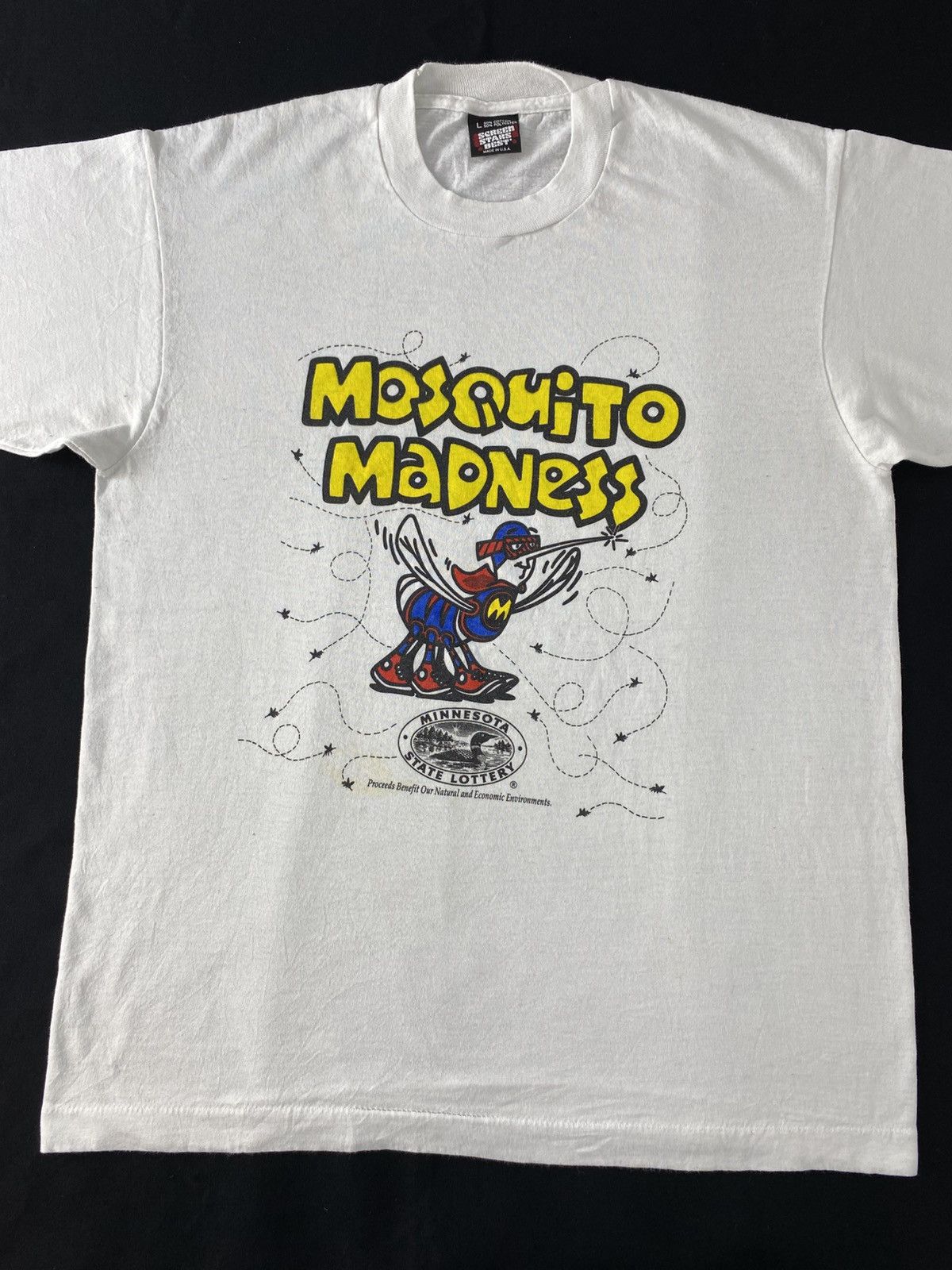 Fruit Of The Loom Vtg Screen Star Mosquito Madness Minnesota Lottery Printed Size US M / EU 48-50 / 2 - 3 Thumbnail