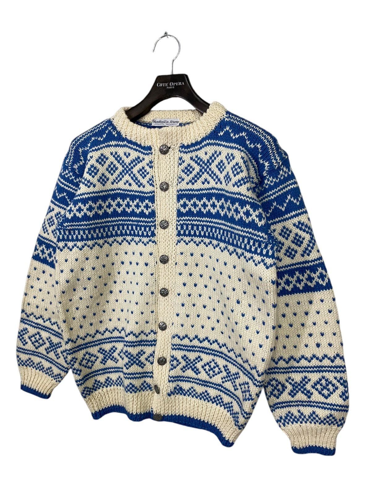 Aran Isles Knitwear × Vintage 🔥Handknit in norway knitwear 100% wool mothproof Size US M / EU 48-50 / 2 - 2 Thumbnail