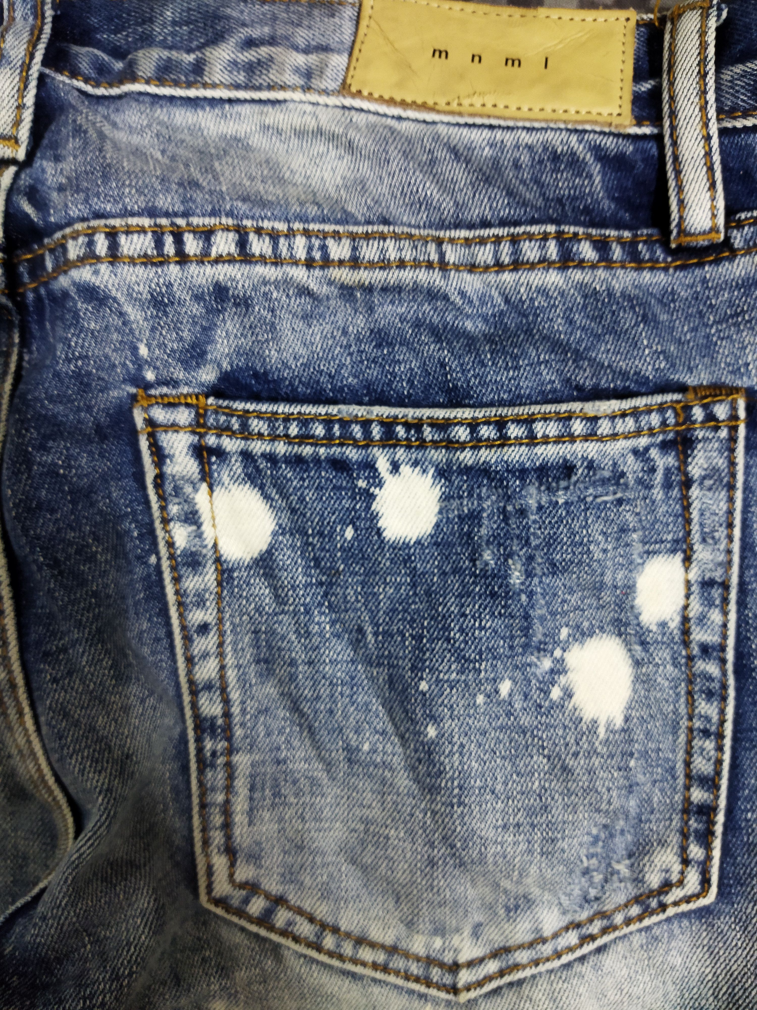 MNML MNML Distressed Denim Zipper Jeans Size US 31 - 4 Thumbnail