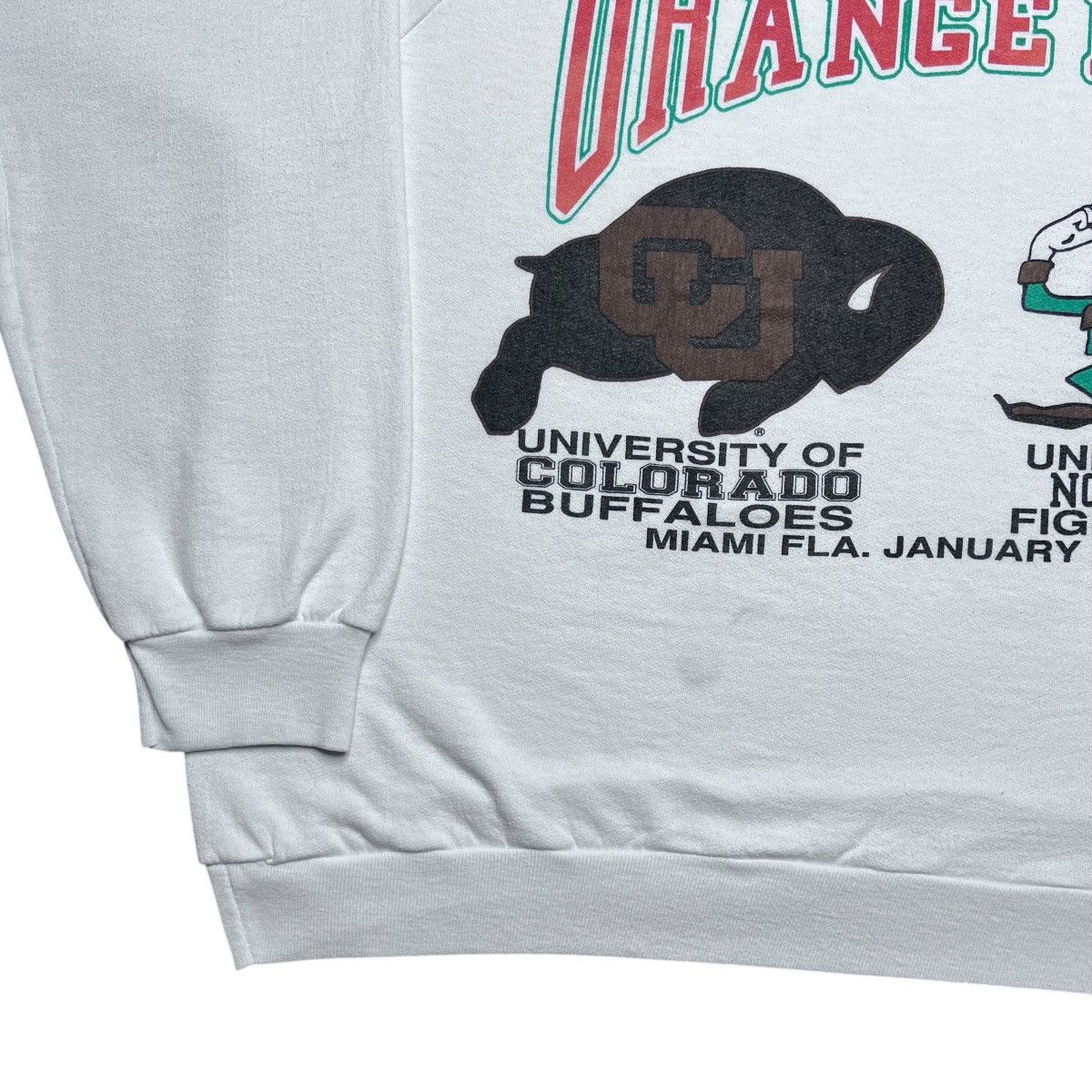 NCAA 1990 Colorado Buffaloes Notre Dame Orange Bowl Sweatshirt Size US L / EU 52-54 / 3 - 17 Thumbnail