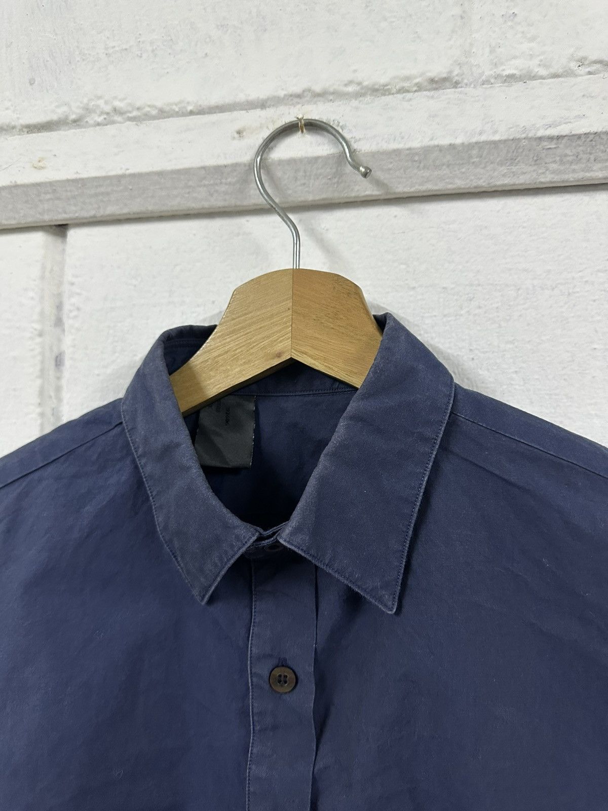 N.Hoolywood N.Hollywood 100% Cotton Blue Black Shirt Size US M / EU 48-50 / 2 - 7 Thumbnail