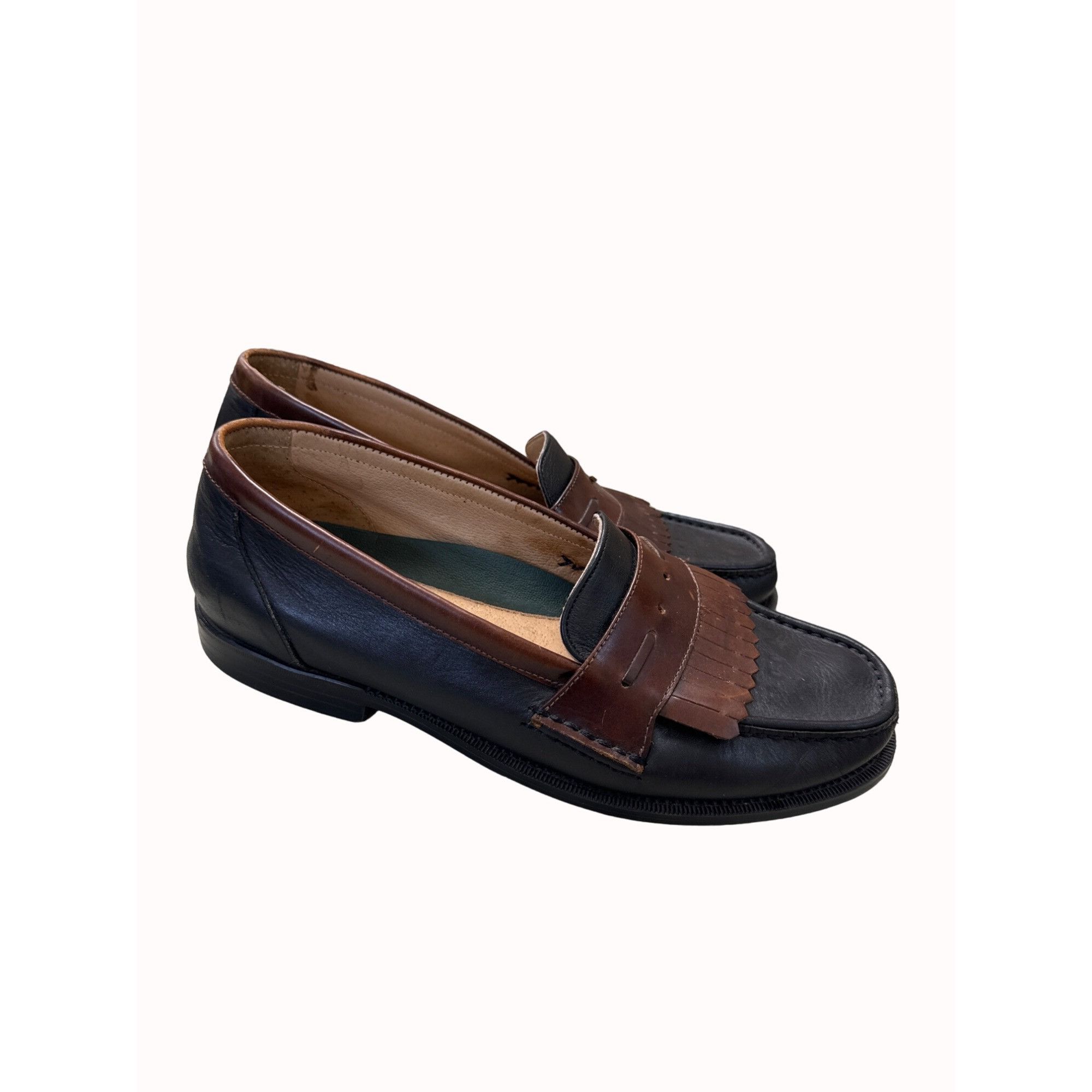 Designer Botellín Italian men’s brown kilt leather shoes loafers size Size US 11 / EU 44 - 5 Thumbnail