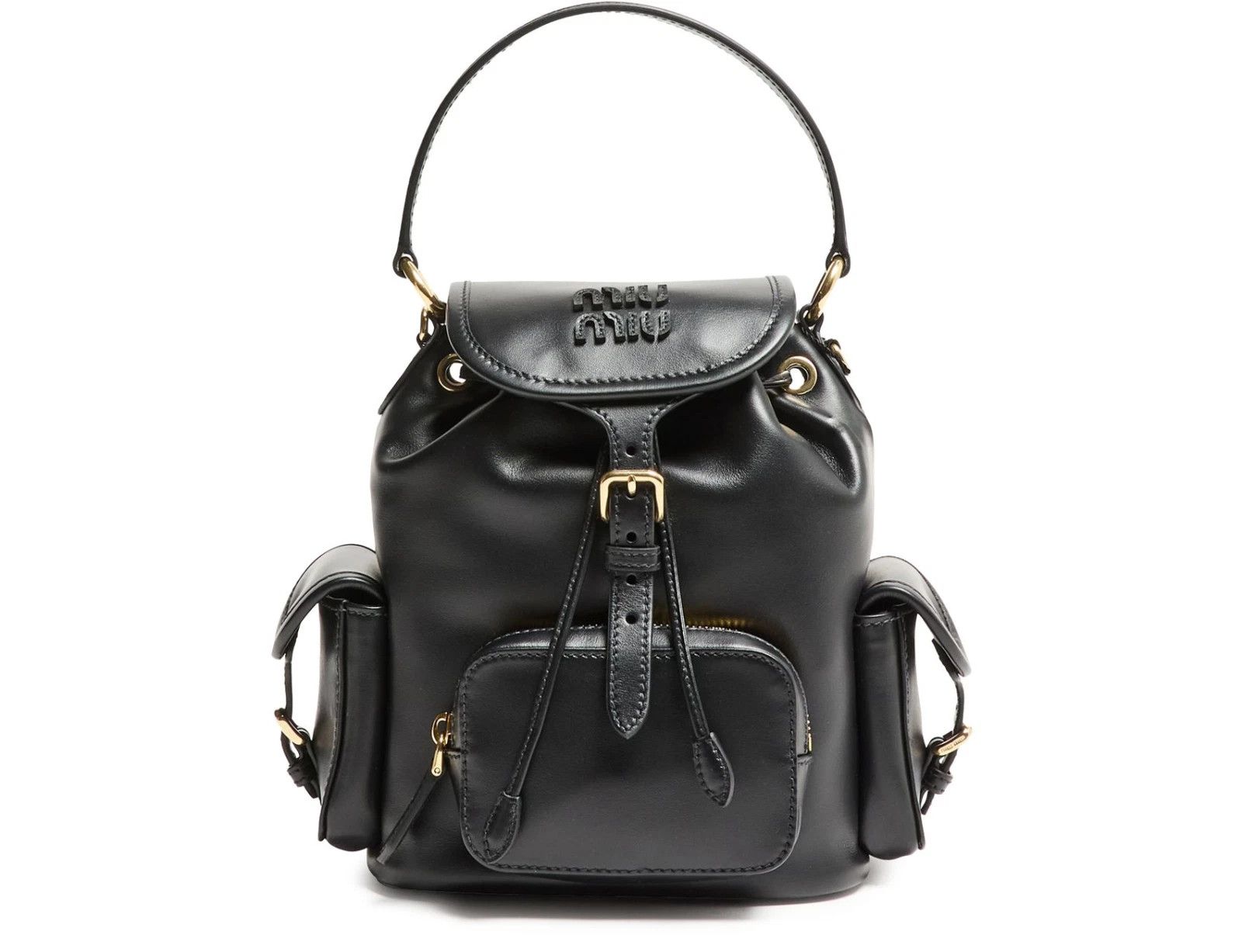 Miu Miu MIU MIU Black Leather Backpack New & Authentic Size ONE SIZE - 1 Thumbnail