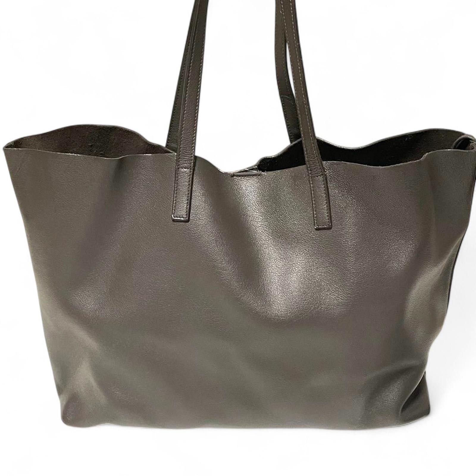 Saint Laurent Paris Saint Laurent - Large Leather Tote Bag Pouch Size ONE SIZE - 2 Thumbnail
