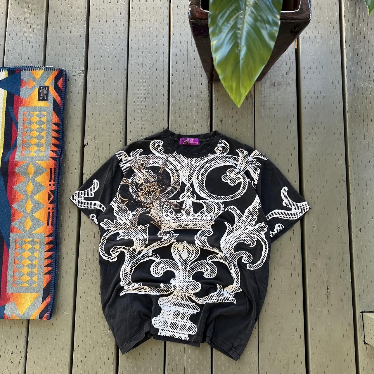 Affliction × Vintage Vintage Y2K Affliction Shirt Cyber Grunge Emo Skater Size US XL / EU 56 / 4 - 2 Thumbnail