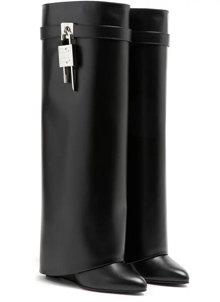 Givenchy o1lv12m0526 Shark Lock Boots in Black Size US 12 / IT 42 - 3 Thumbnail