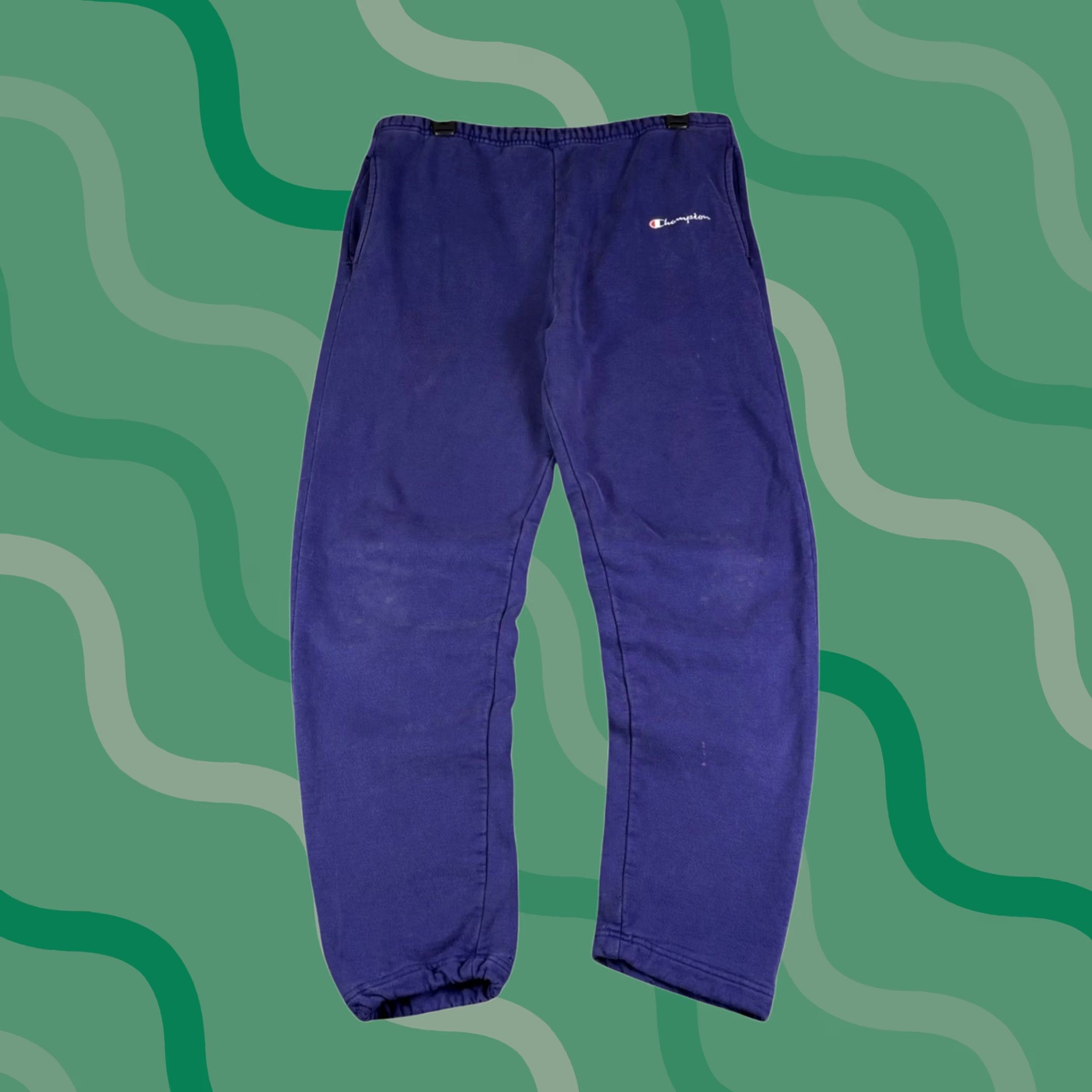 Champion Champion Mens Sweatpants Purple Large Fleece Embroidered Logo Joggers 29x29 Vintage N/A Size US 33 - 1 Thumbnail