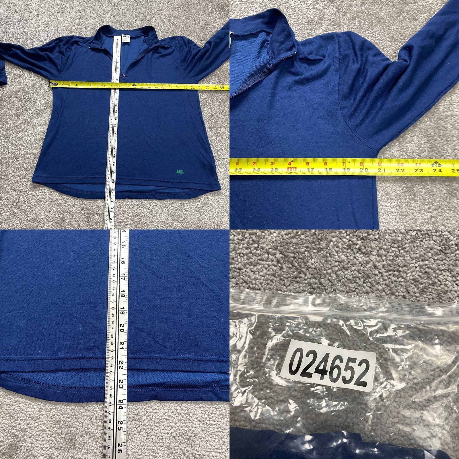 Vintage REI Active Jacket Mens Large Blue 1/4 zip Lightweight Mock Neck Long Sleeve Size US L / EU 52-54 / 3 - 8 Thumbnail