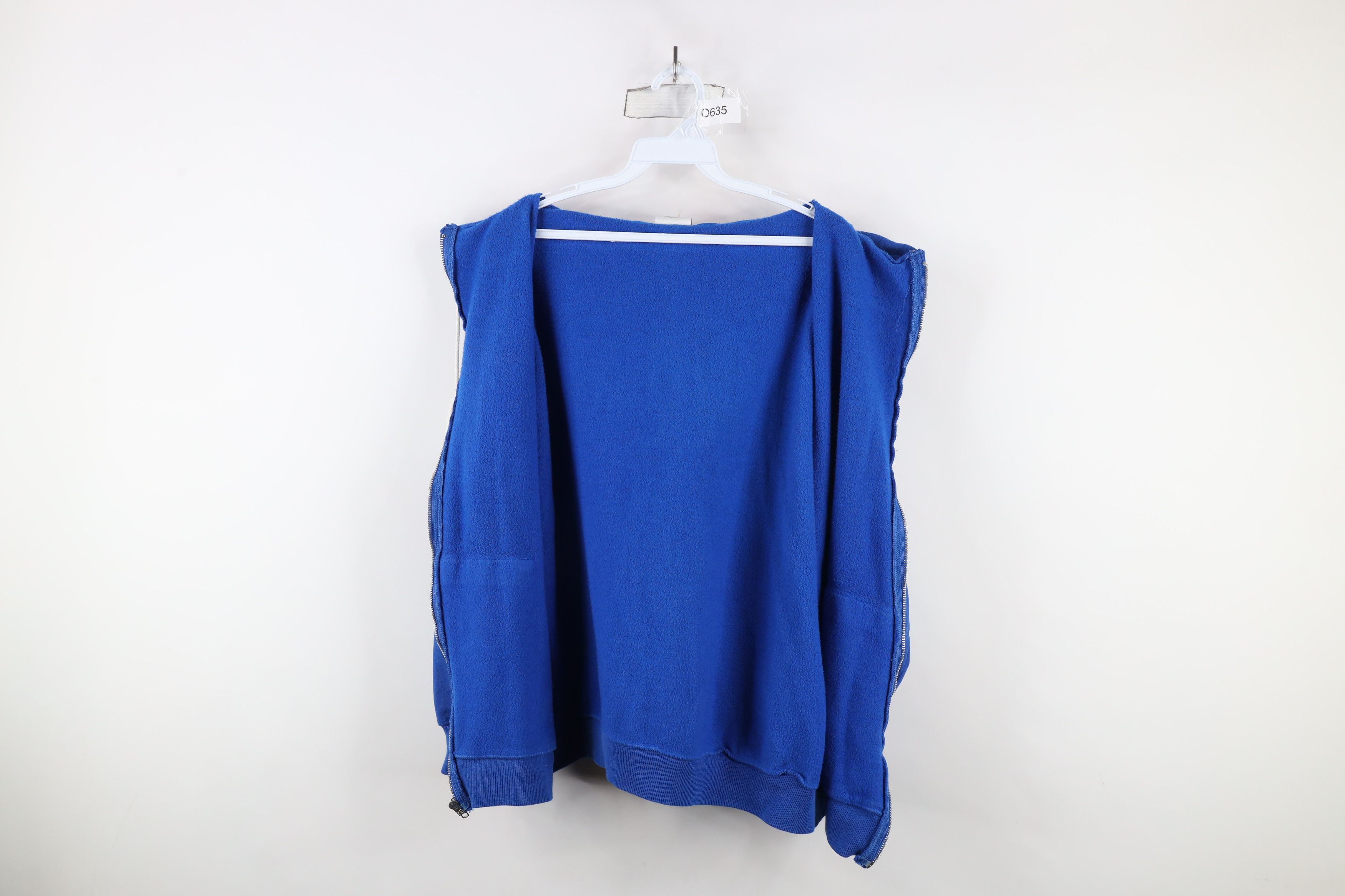 Hanes × Vintage Vintage 80s 90s Hanes Streetwear Full Zip Hoodie Royal USA Size US L / EU 52-54 / 3 - 8 Thumbnail