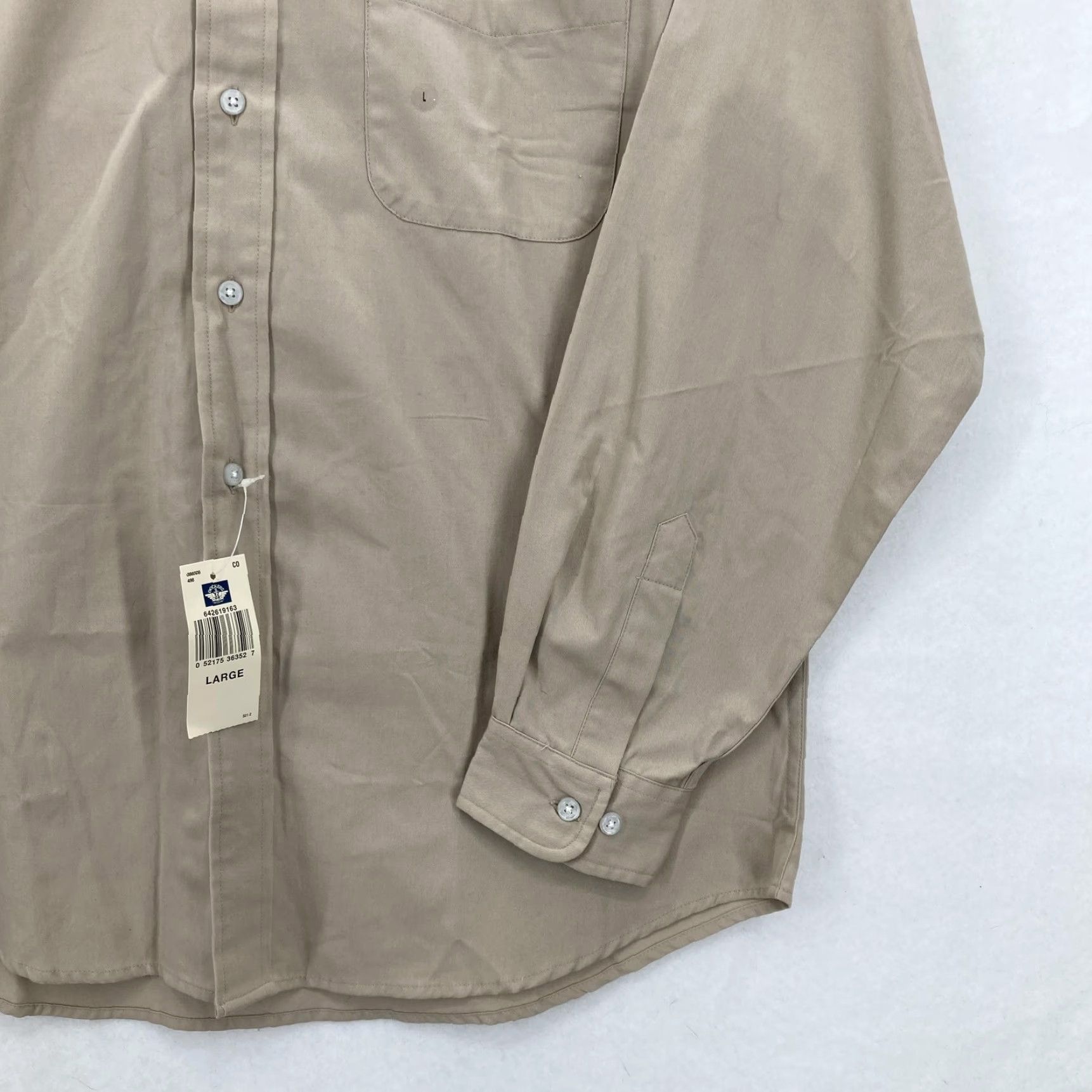 Dockers VINTAGE Dockers Shirt Mens Large Khaki 100% Cotton Button Down Long Sleeve 90s 052175363527 Size US L / EU 52-54 / 3 - 3 Thumbnail