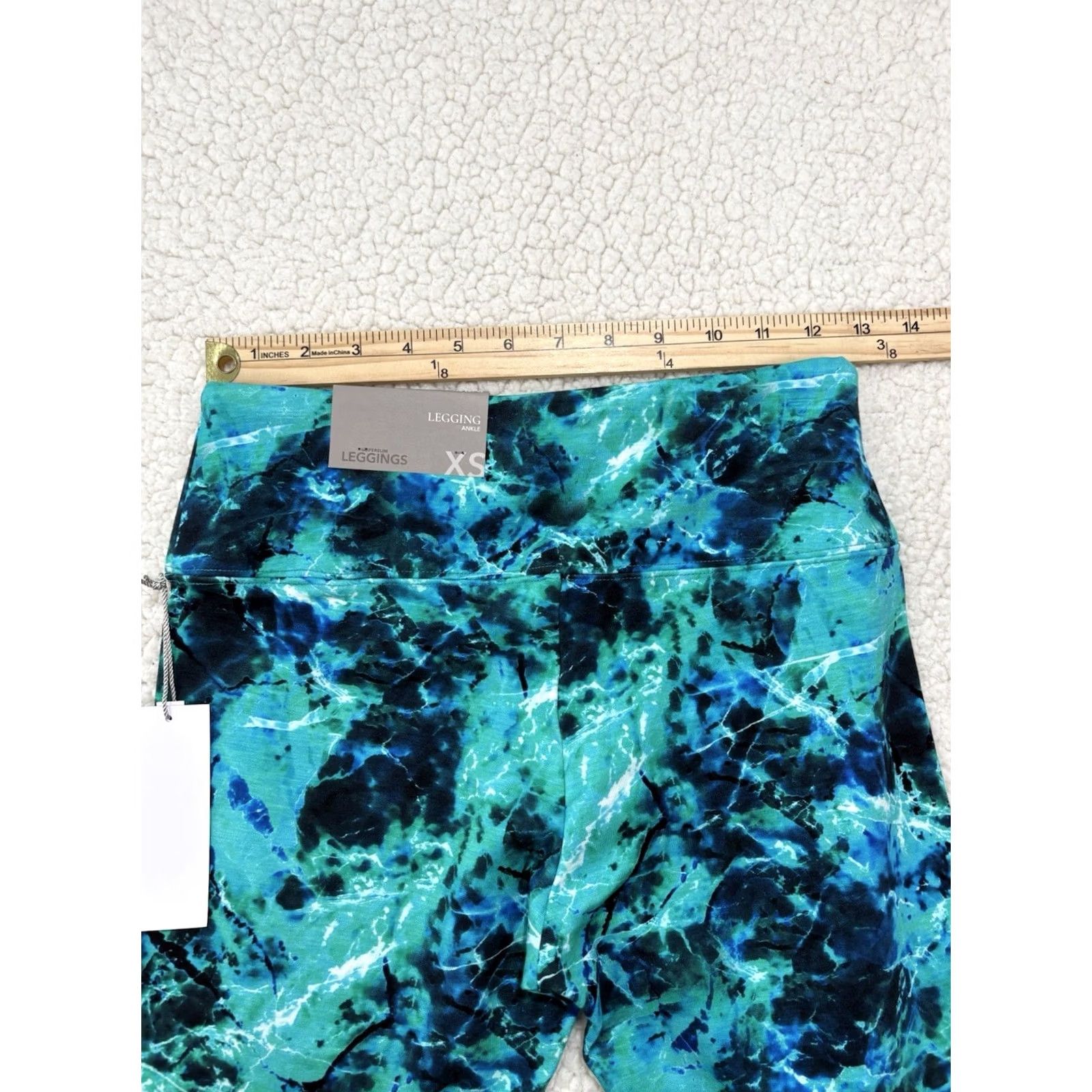 Soft Surroundings Soft Surroundings Pants Womens XS NWT Superslim Leggings Stretch Knit Cotton Elastane Ankle Slim Skinny Front Flat Headwaters Multicolor Solid Pull On Size 26" / US 2 / IT 38 - 5 Thumbnail