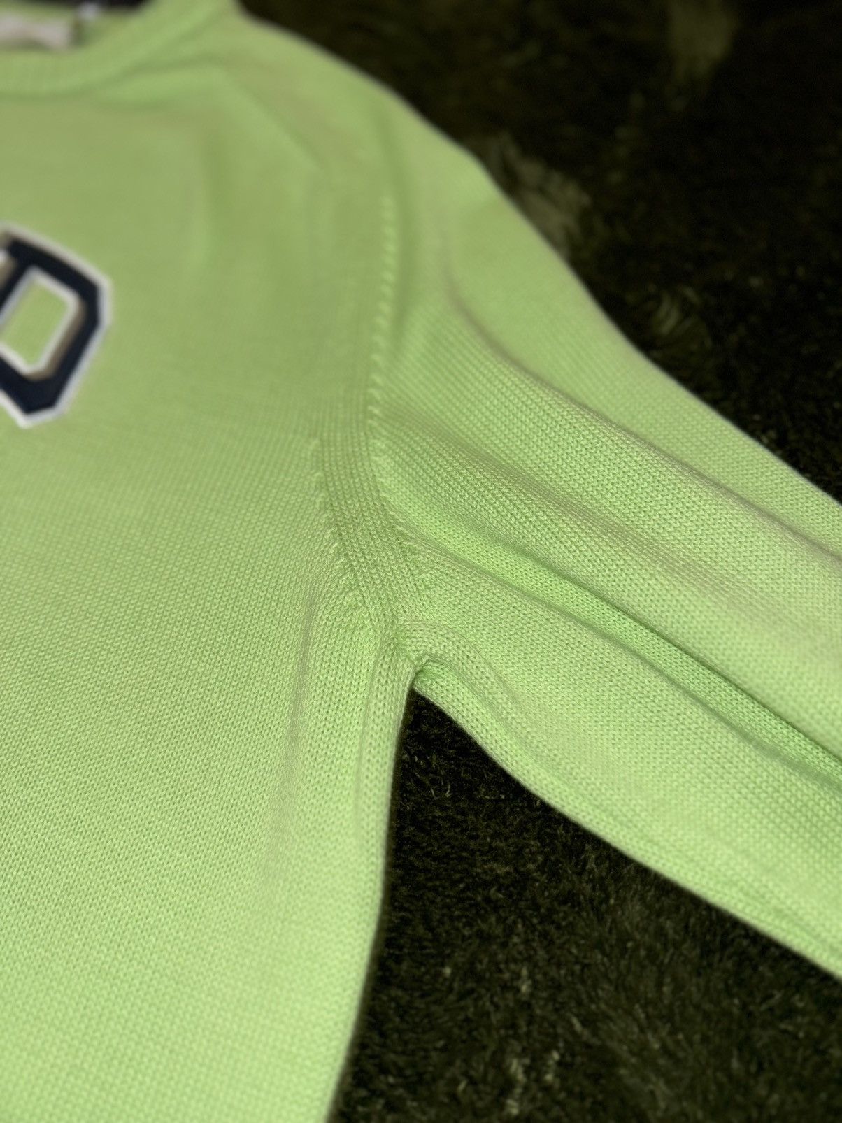 Pop Trading Company [L] POP Trading Company Arch Logo Relaxed Fit Sweater Lime Size US L / EU 52-54 / 3 - 5 Thumbnail