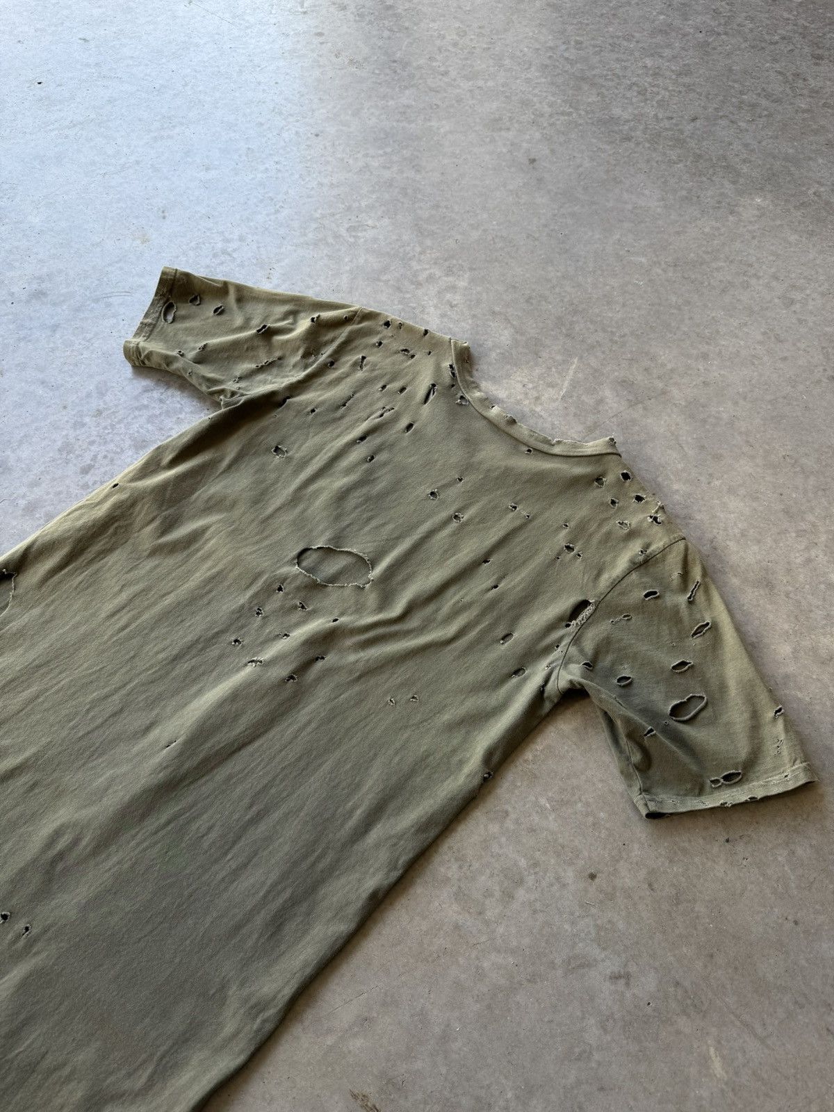 Balmain Balmain SS10 Bullet / Destroyed Military Shirt Decarnin Size US XS / EU 42 / 0 - 5 Thumbnail