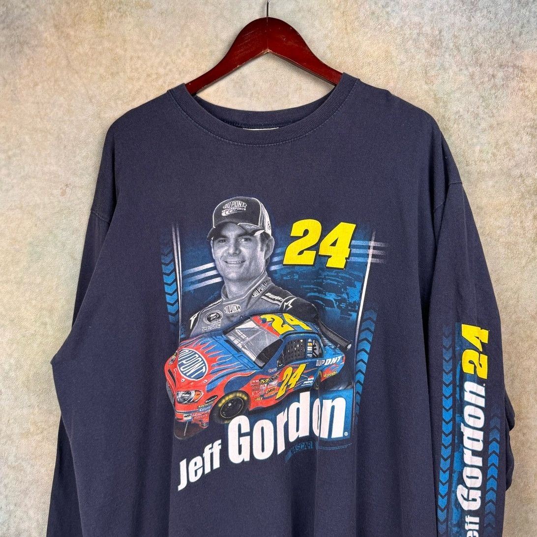 NASCAR × Vintage VTG 90s Nascar Jeff Gordon Shirt Sz XL Navy Blue Long Sleeve Size US XL / EU 56 / 4 - 2 Thumbnail