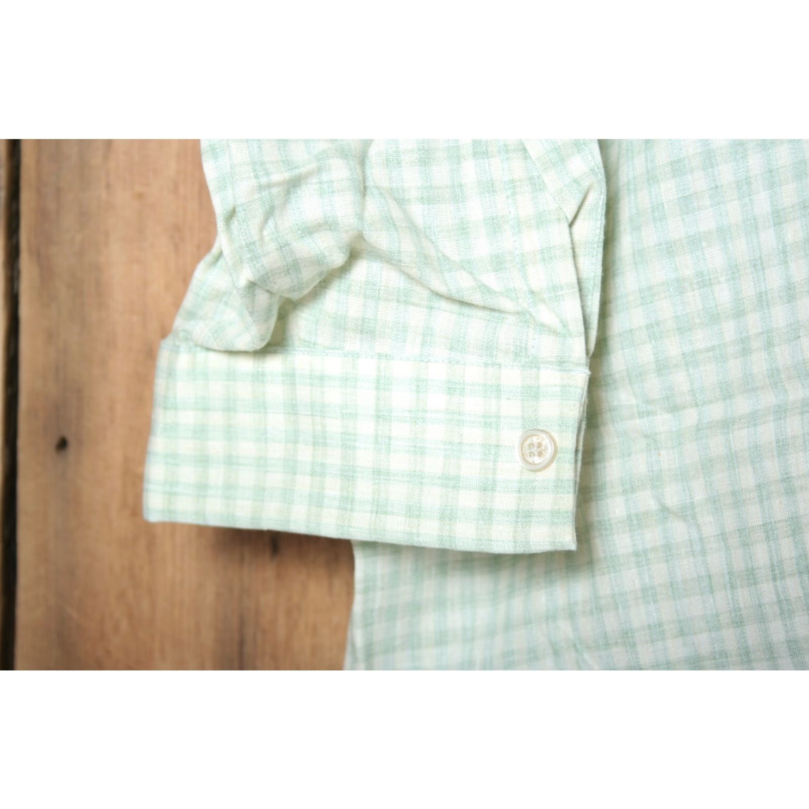 Vintage VINTAGE CAREER CLUB Shirt 3XL Green Plaid Button Front Long Sleeve 1970s Mens Ladies? Size US XXL / EU 58 / 5 - 5 Thumbnail