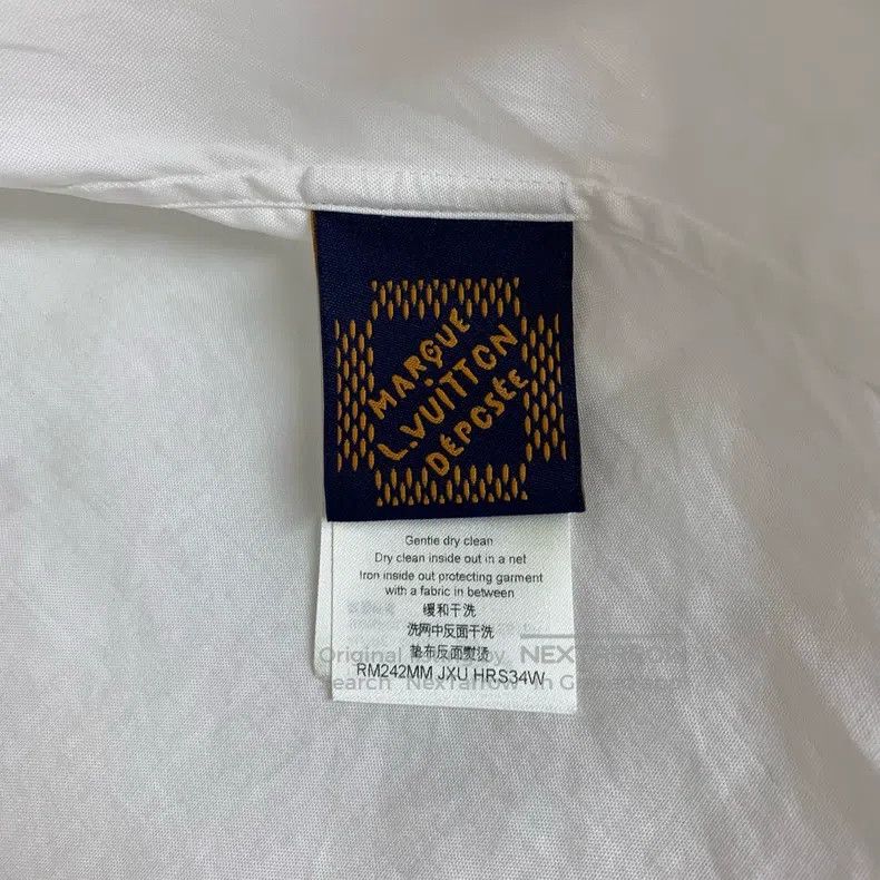 Louis Vuitton 24 new pearl button embroidered logo shirt