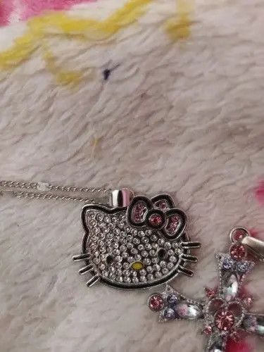 Anime Riruuko x Kyono Hello Kitty Pendant Necklace Size ONE SIZE - 8 Thumbnail