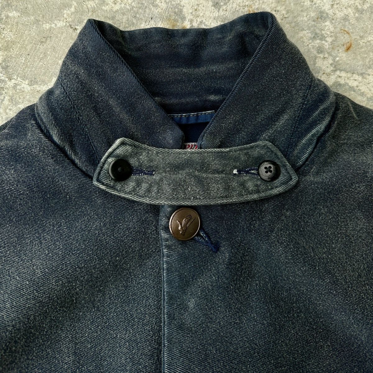 Kapital Napoleon Navy Blazer Cardigan French chore coat sweat jacket Size US L / EU 52-54 / 3 - 7 Thumbnail