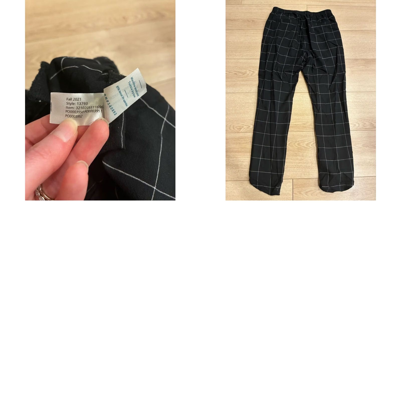 Marine Layer Marine Layer Pants Women Allison Black Windowpane Pull On Tencel Size S Size 28" / US 6 / IT 42 - 8 Thumbnail