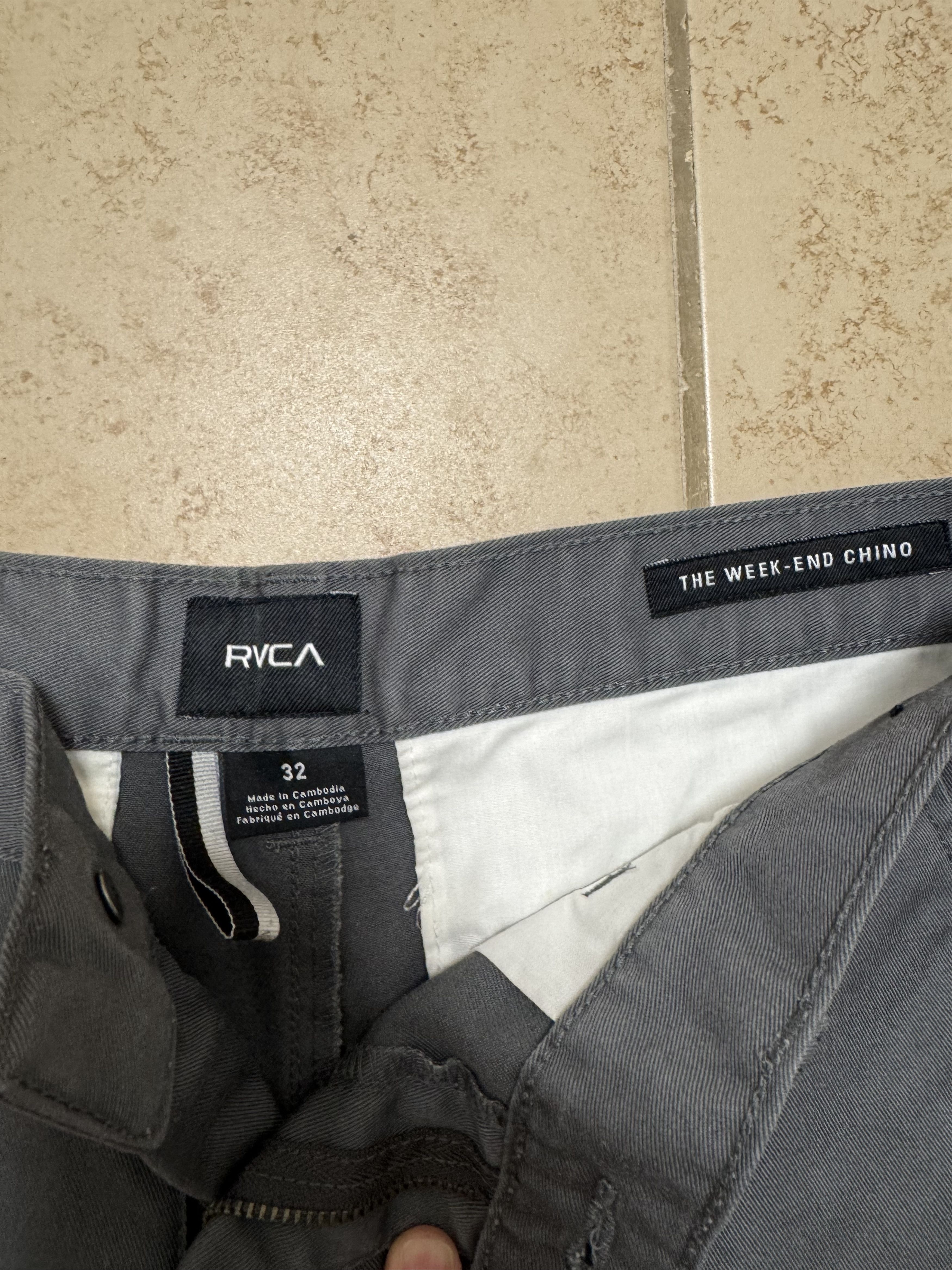 RVCA RVCA The Week-end Chino - Grey 32 Size US 32 / EU 48 - 4 Thumbnail