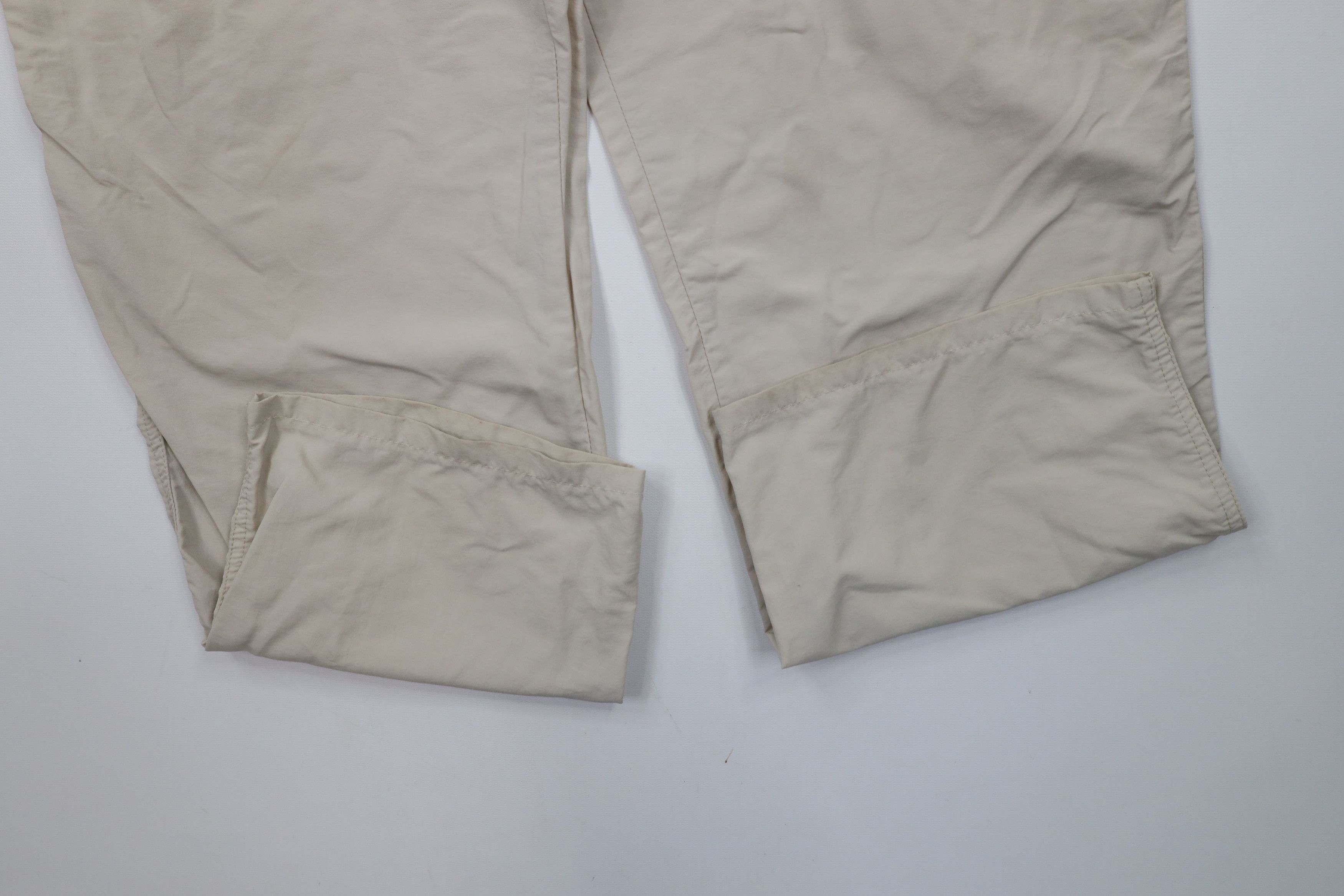 Lands' End × Vintage Vintage 90s Lands End Wide Leg Windbreaker Pants Beige USA Size 38" / US 16 / IT 52 - 6 Thumbnail