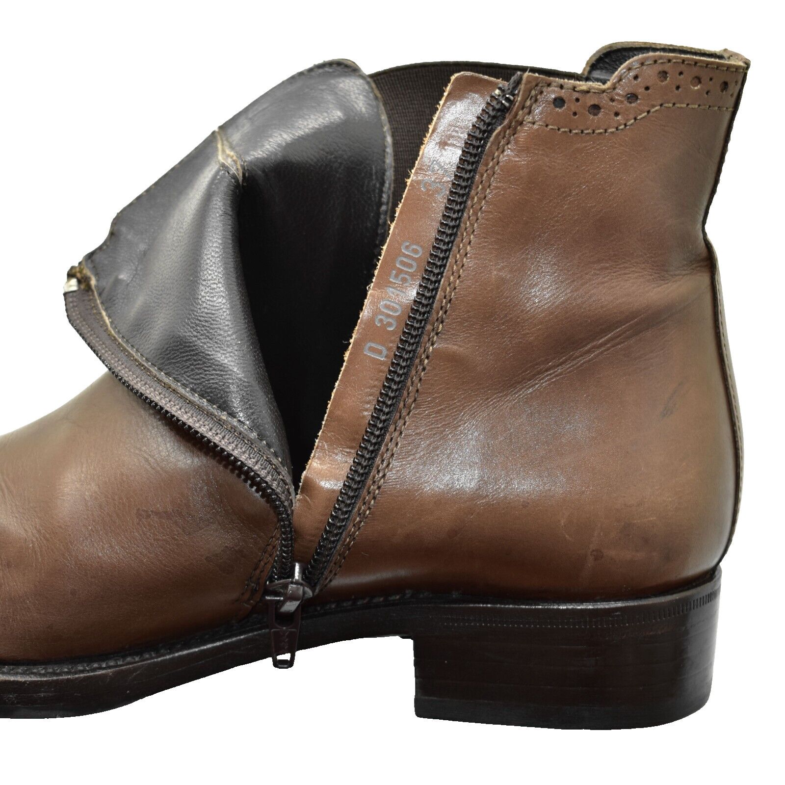 AGL AGL ATTILIO GIUSTI LEOMBRUNI Brown Leather Chelsea Boots 37 Size US 7 / IT 37 - 6 Thumbnail