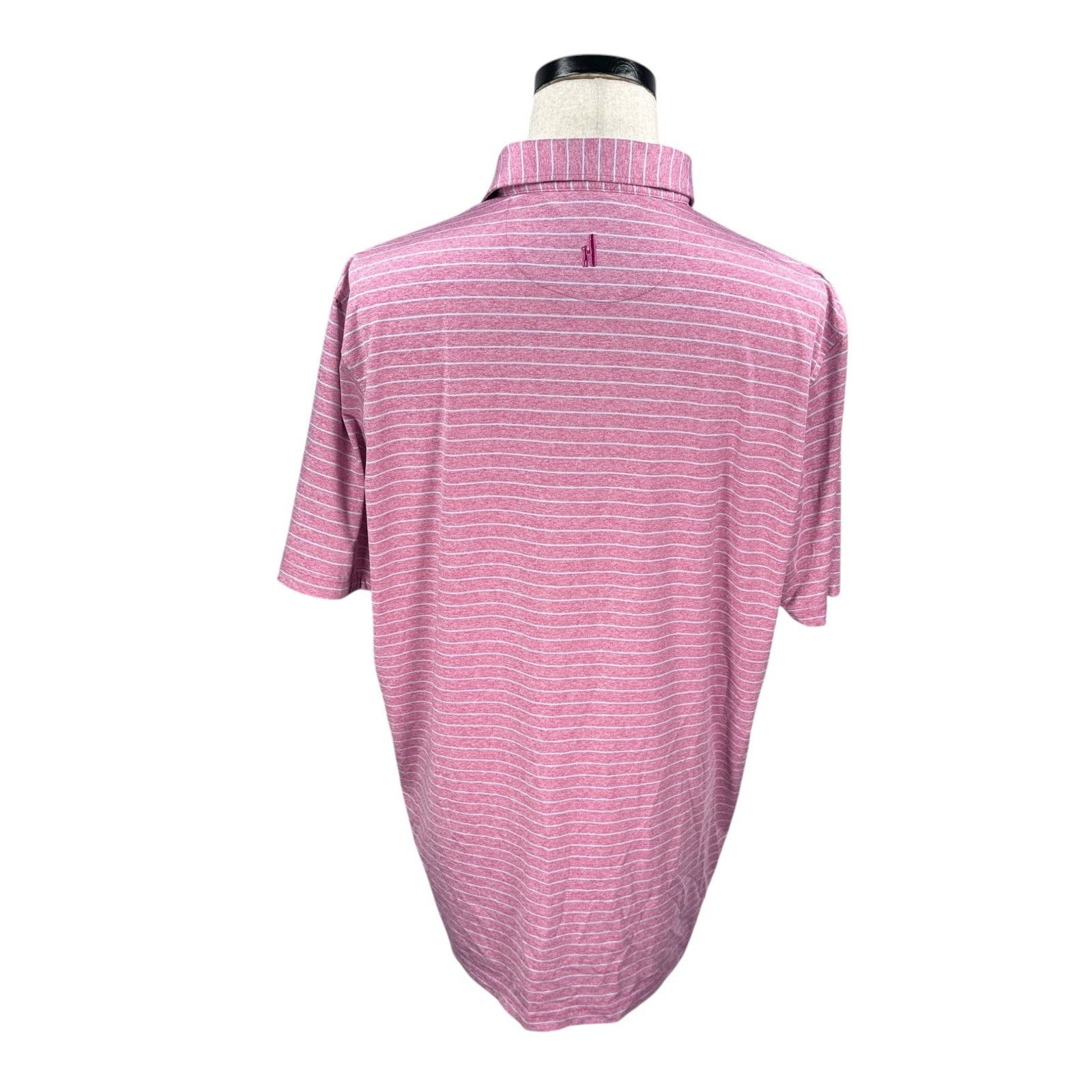 Other Johnnie-O Polo Shirt Mens XL Pink Blue Striped Golf Pullover Size US XL / EU 56 / 4 - 2 Thumbnail