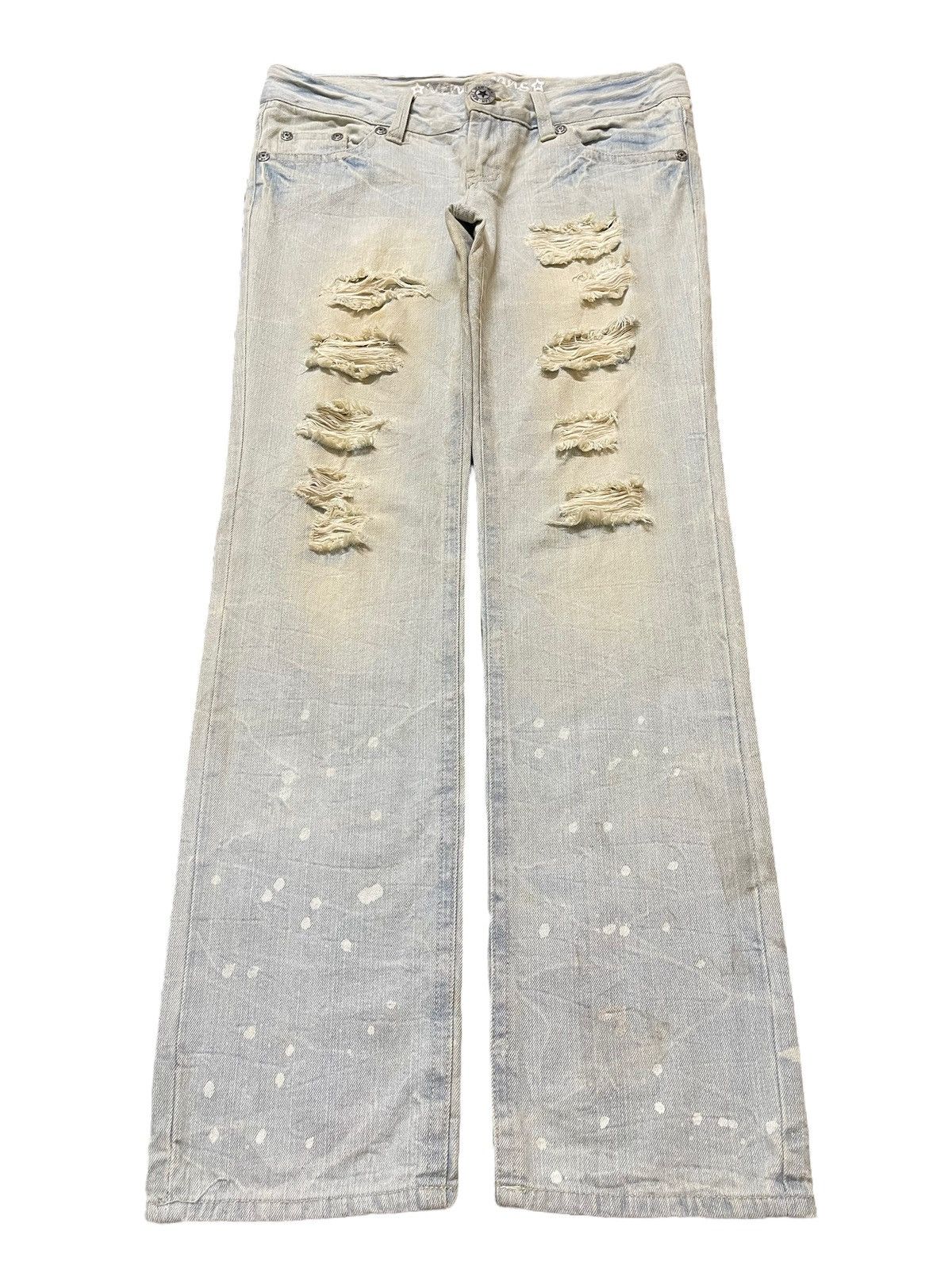 Hysteric Glamour Vintage Japanese Brand Mud Wash Distressed Painted Jeans Size US 32 / EU 48 - 1 Thumbnail