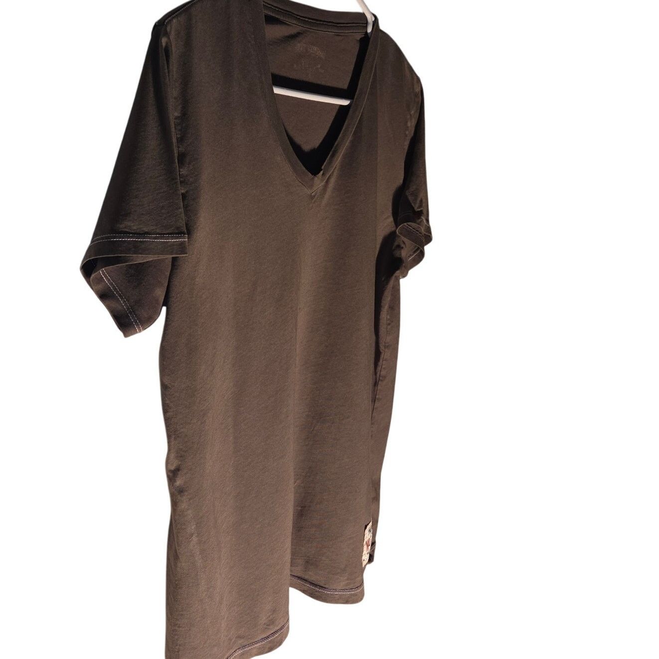 True Religion Vintage True Religion Muddy Green V-Neck T-Shirt - Medium Size US M / EU 48-50 / 2 - 2 Thumbnail