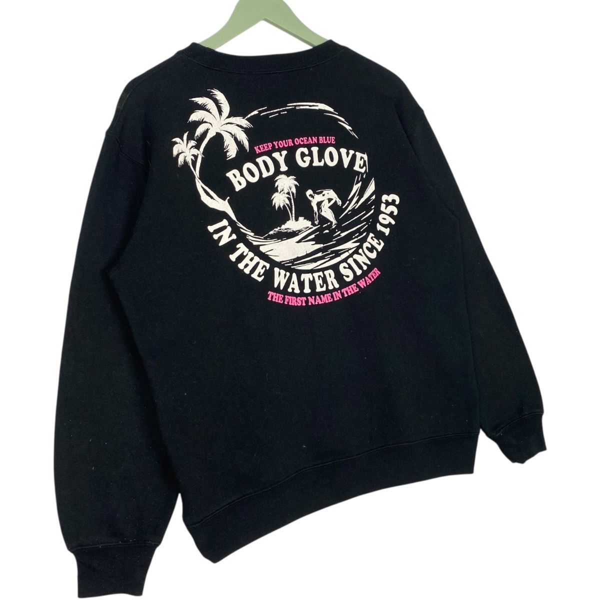 Vintage Vintage Body Glove Sweatshirt Crewneck Black Pullover Size M Size M / US 6-8 / IT 42-44 - 8 Thumbnail