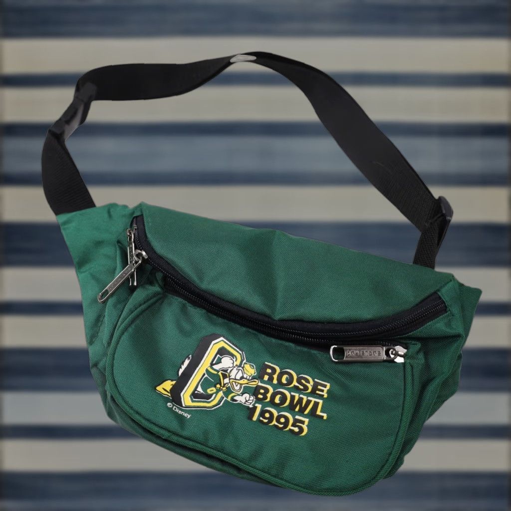 Vintage VINTAGE University of Oregon Ducks Rose Bowl Graphic Fanny Pack Green Unisex Adults Nylon Belt Bag & Fanny Pack 90s Size ONE SIZE - 1 Thumbnail
