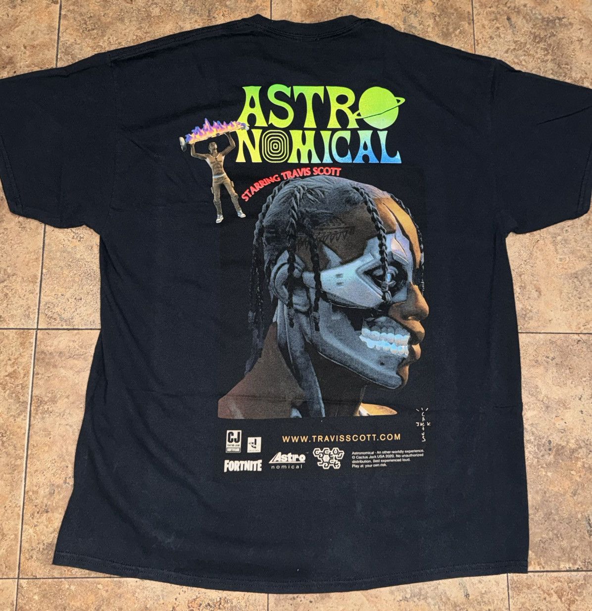 Travis Scott Travis Scott Astronomical T shirt Size US L / EU 52-54 / 3 - 2 Thumbnail