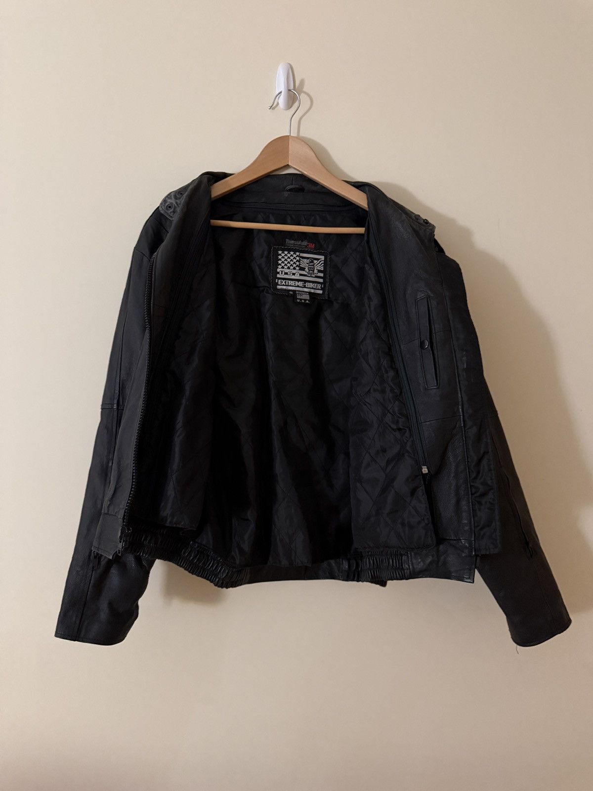 Vintage Vintage 3M Made in USA Leather Biker Jacket Size US S / EU 44-46 / 1 - 7 Thumbnail