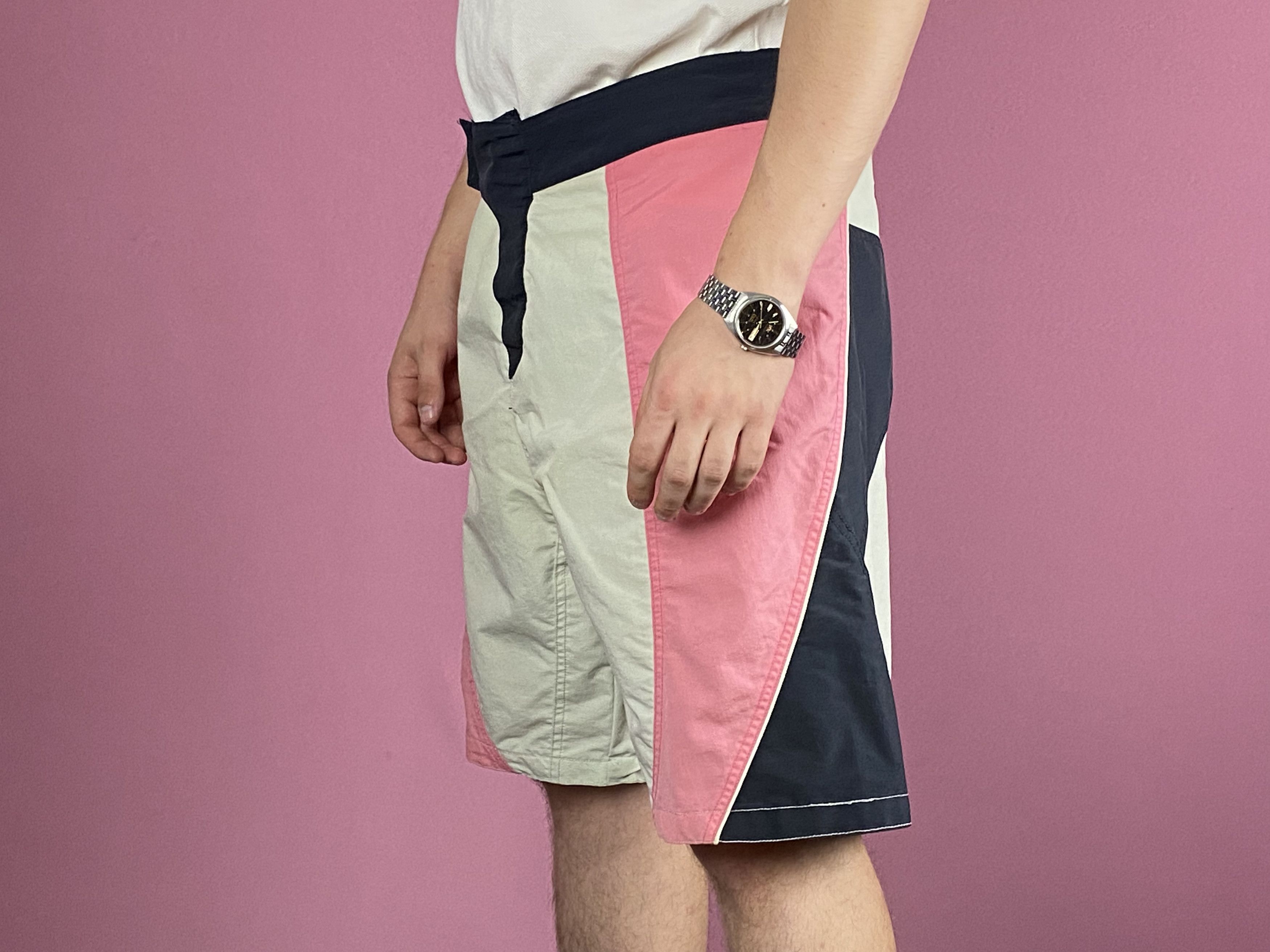 Armani × Emporio Armani × Giorgio Armani 80s Emporio Armani Vintage Men's Swim Shorts - XXL Size US 38 / EU 54 - 2 Thumbnail