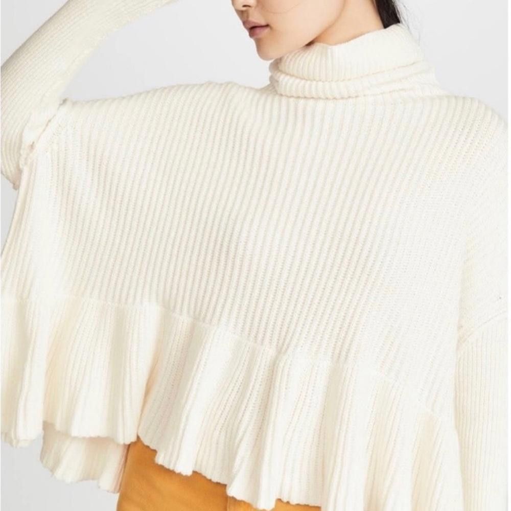 Free People Free People cream layered cake cowl neck ribbed oversized Size XS / US 0-2 / IT 36-38 - 6 Thumbnail