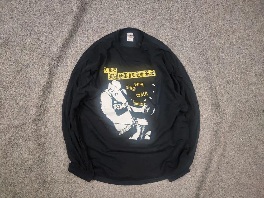 The Distillers Band Logo Black Vintage Long sleeve Shirt