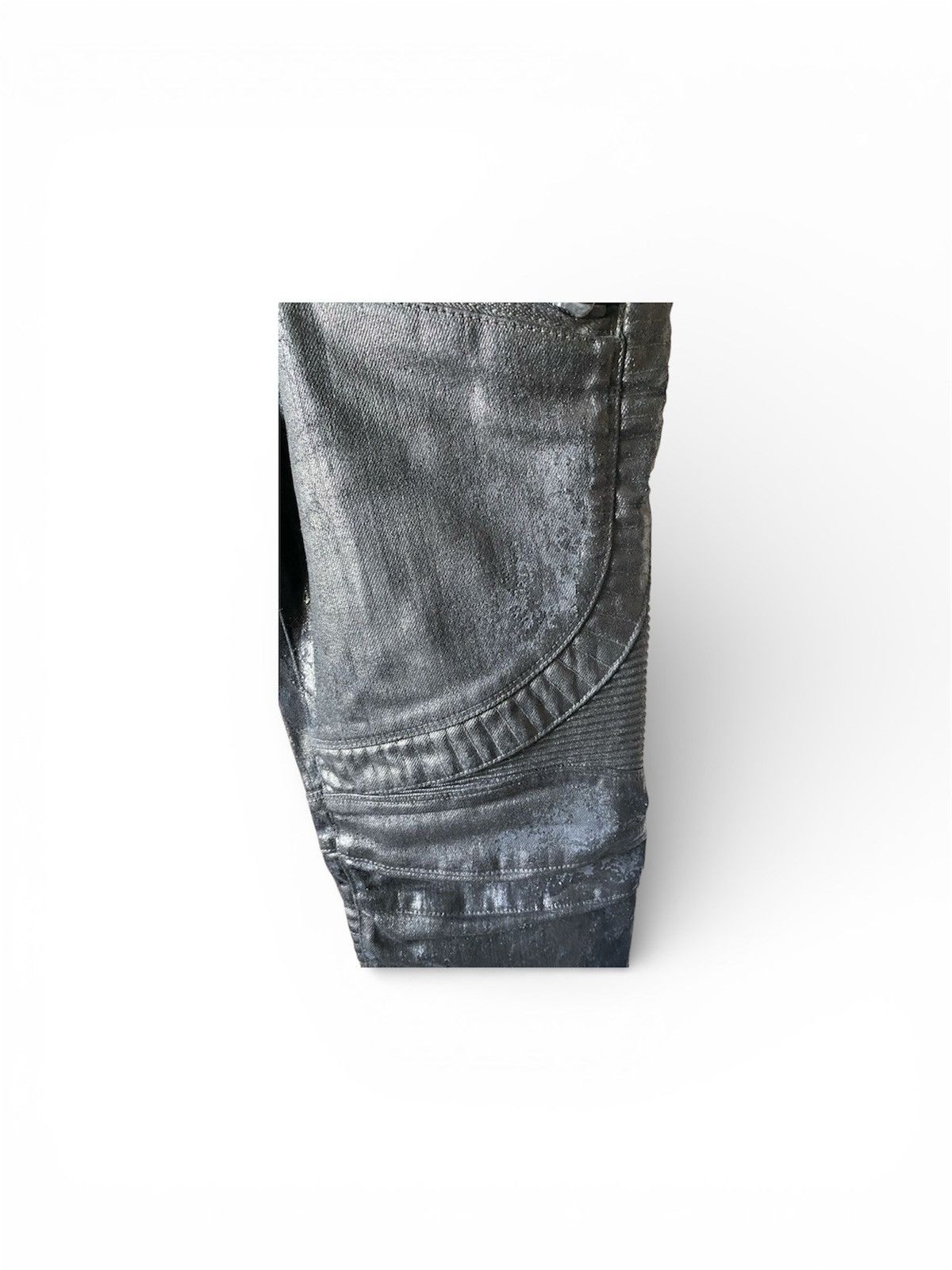 Balmain BALMAIN F/W ‘16 4-ZIP COATED BIKER DENIM JEANS Size US 34 / EU 50 - 3 Thumbnail